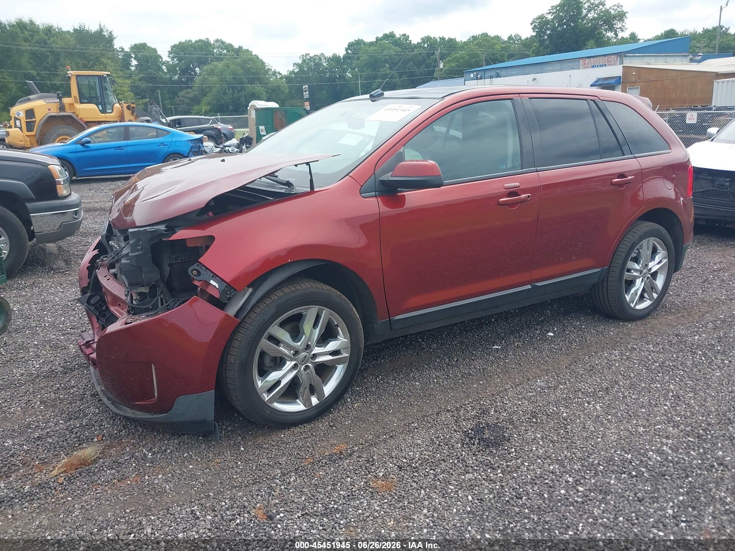 2014 Ford Edge Sel Red vin: 2FMDK3JC7EBB05383