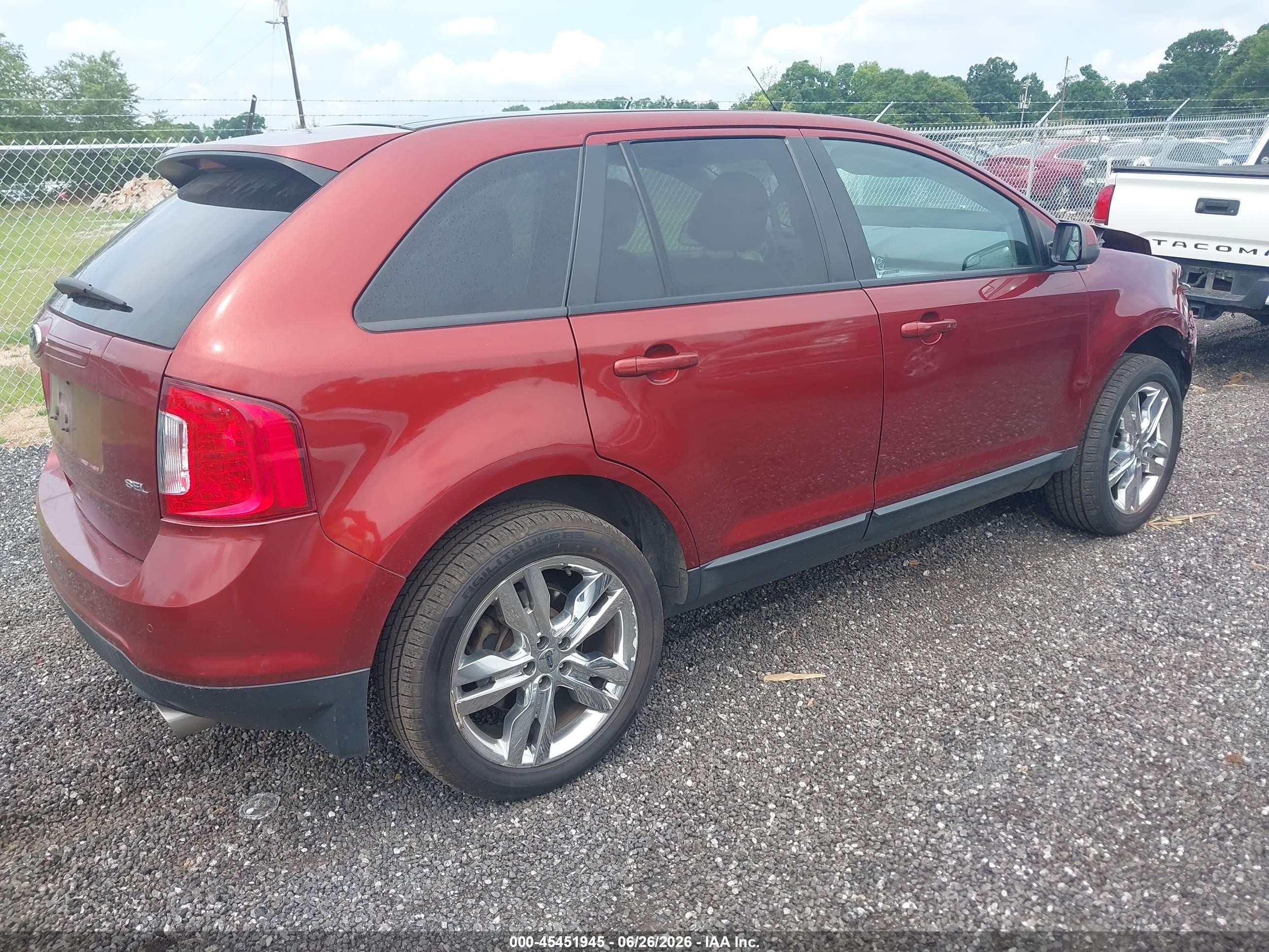 2014 Ford Edge Sel Red vin: 2FMDK3JC7EBB05383