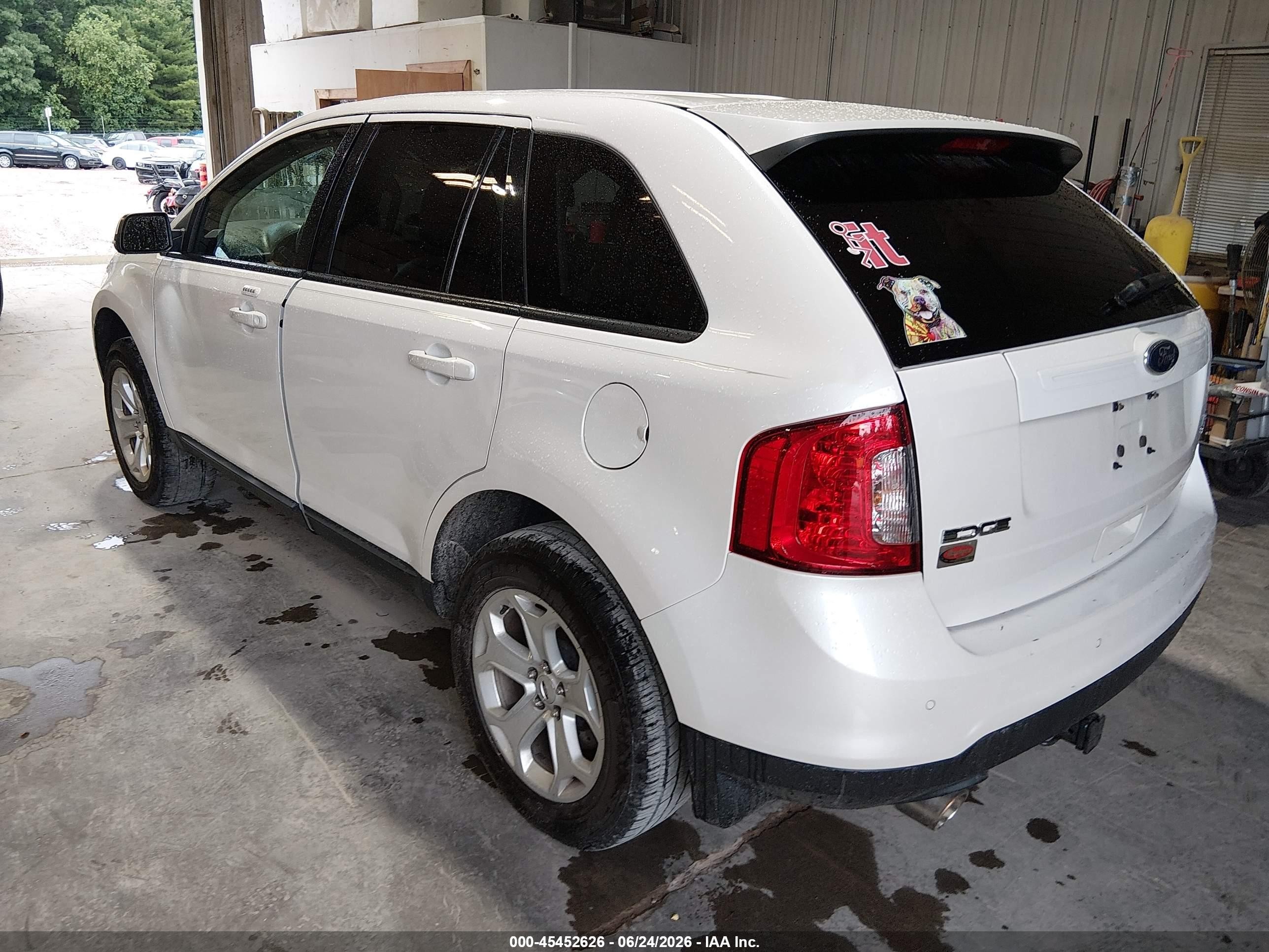 2014 Ford Edge Sel White vin: 2FMDK3JC7EBB06341