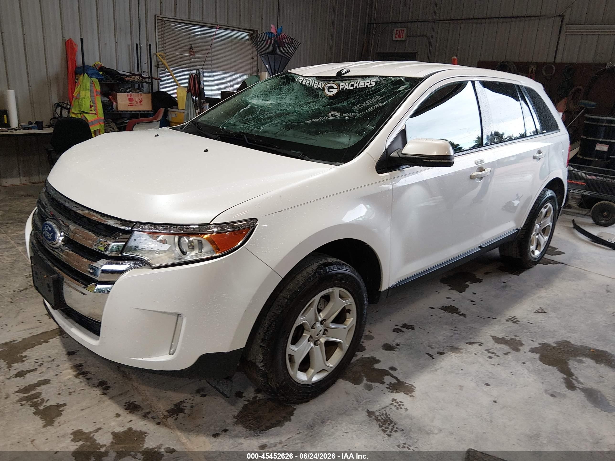 2014 Ford Edge Sel White vin: 2FMDK3JC7EBB06341