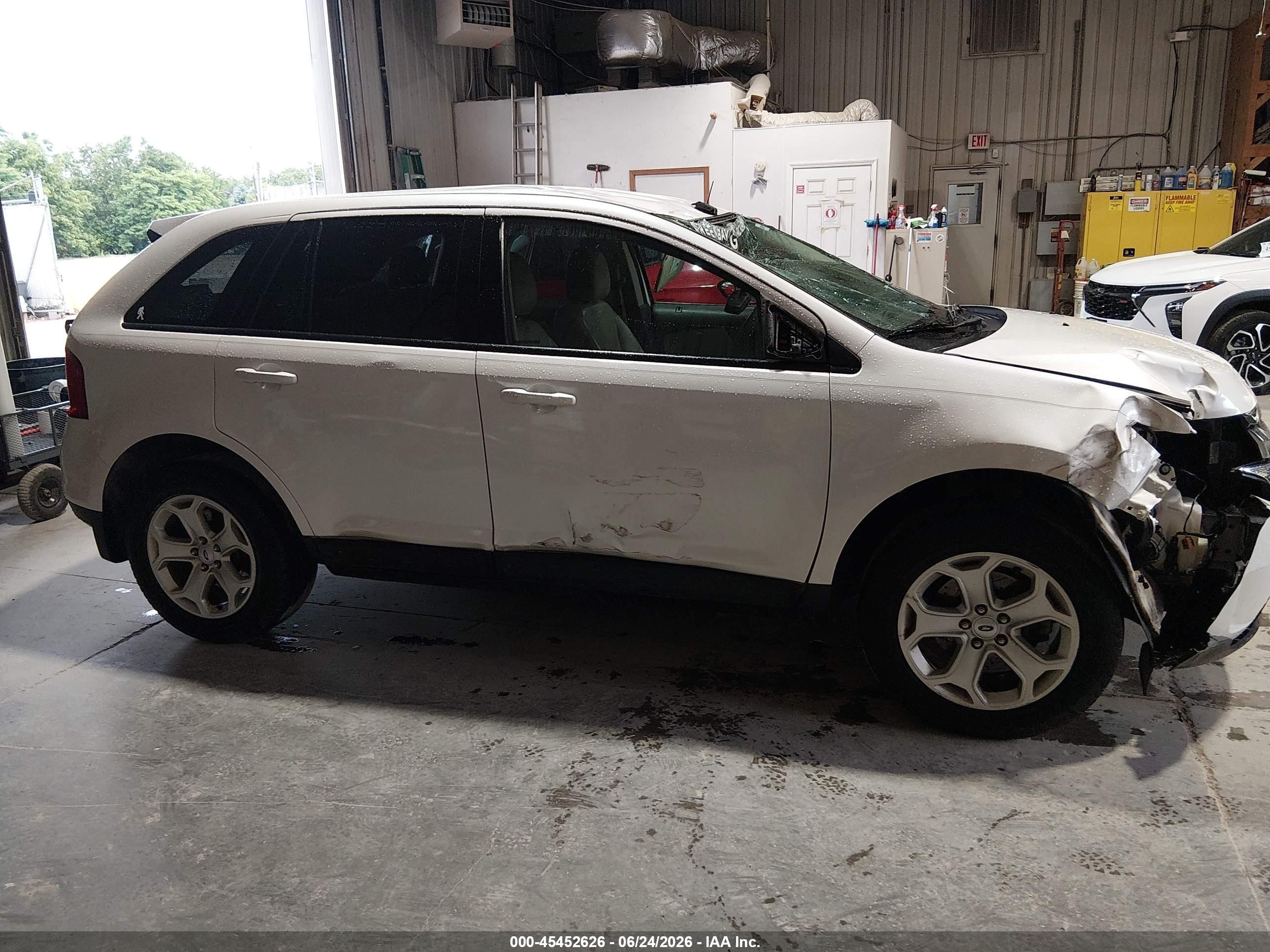 2014 Ford Edge Sel White vin: 2FMDK3JC7EBB06341