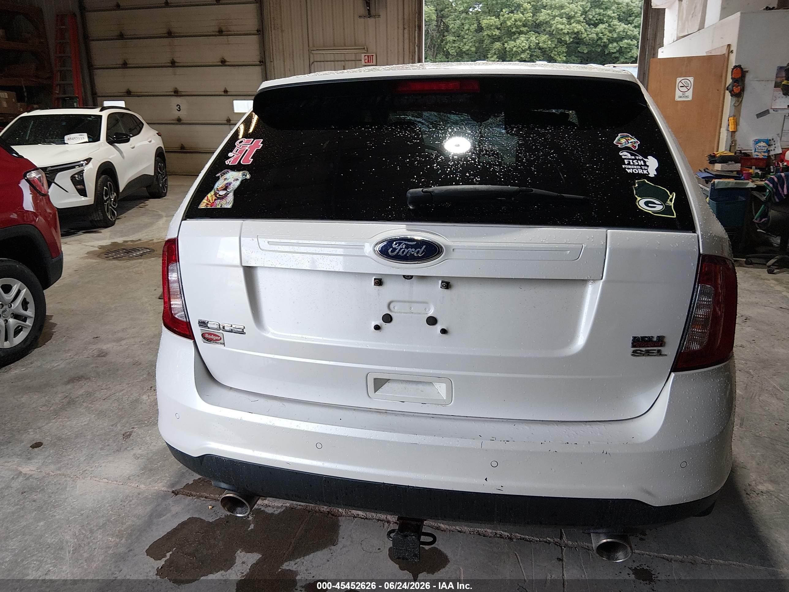2014 Ford Edge Sel White vin: 2FMDK3JC7EBB06341