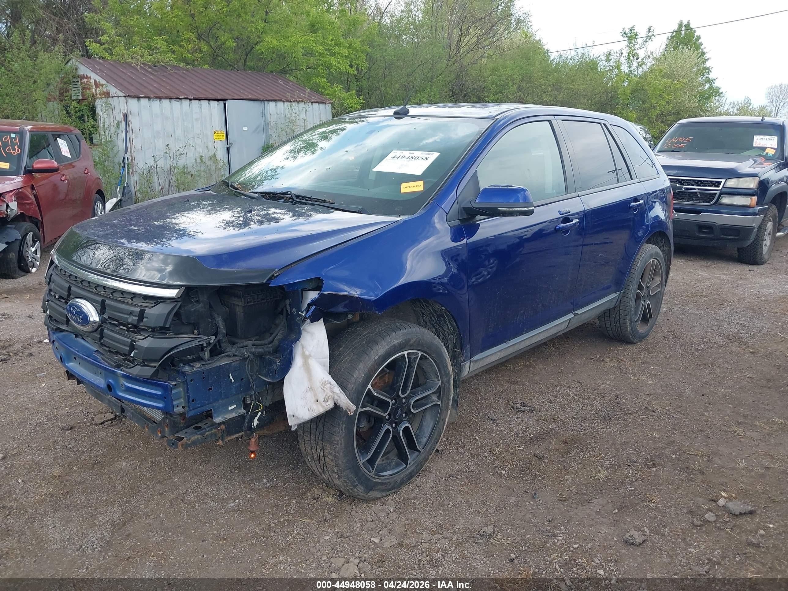 2014 Ford Edge Sel Синий vin: 2FMDK3JC7EBB24063