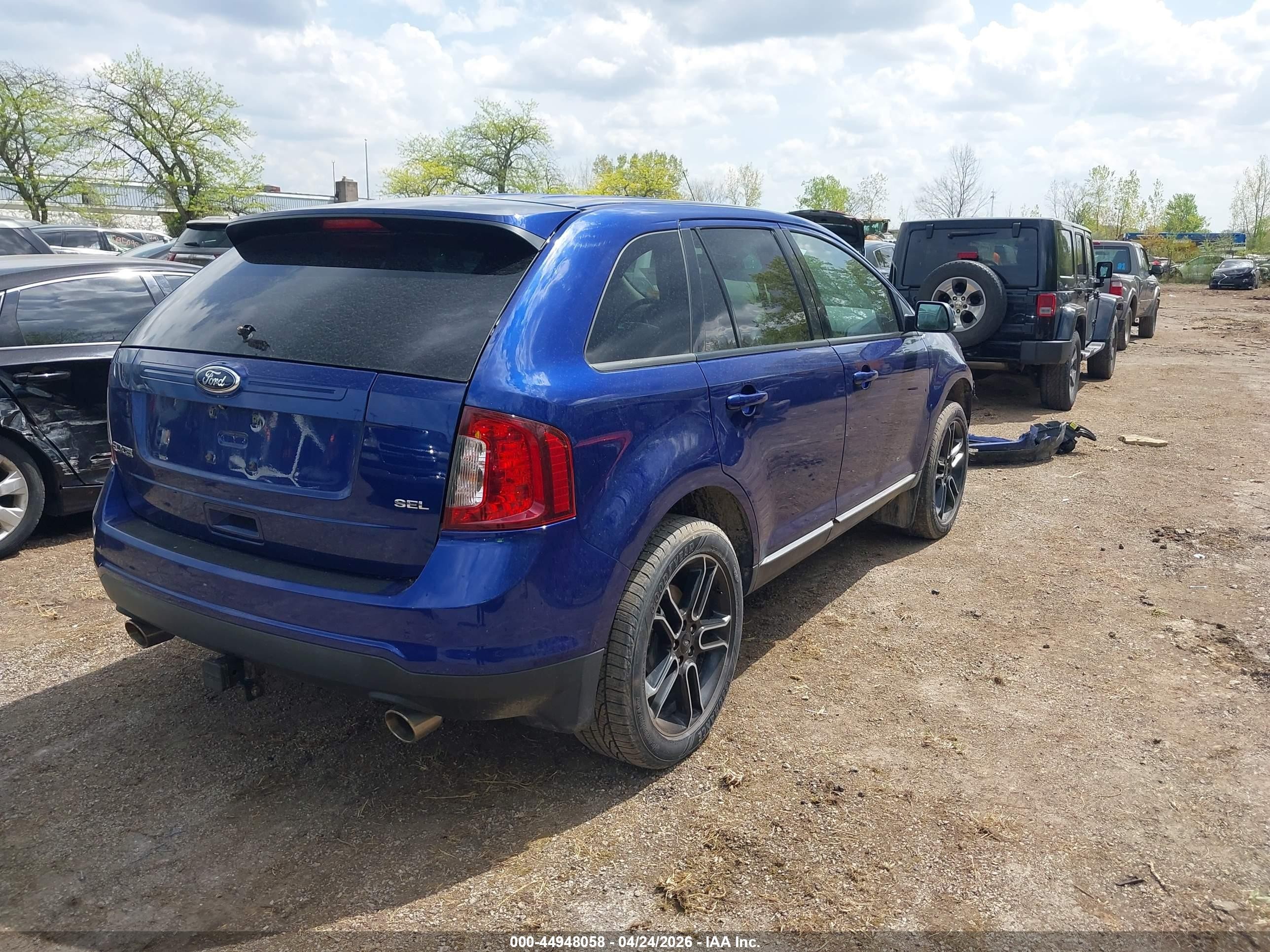 2014 Ford Edge Sel Синий vin: 2FMDK3JC7EBB24063