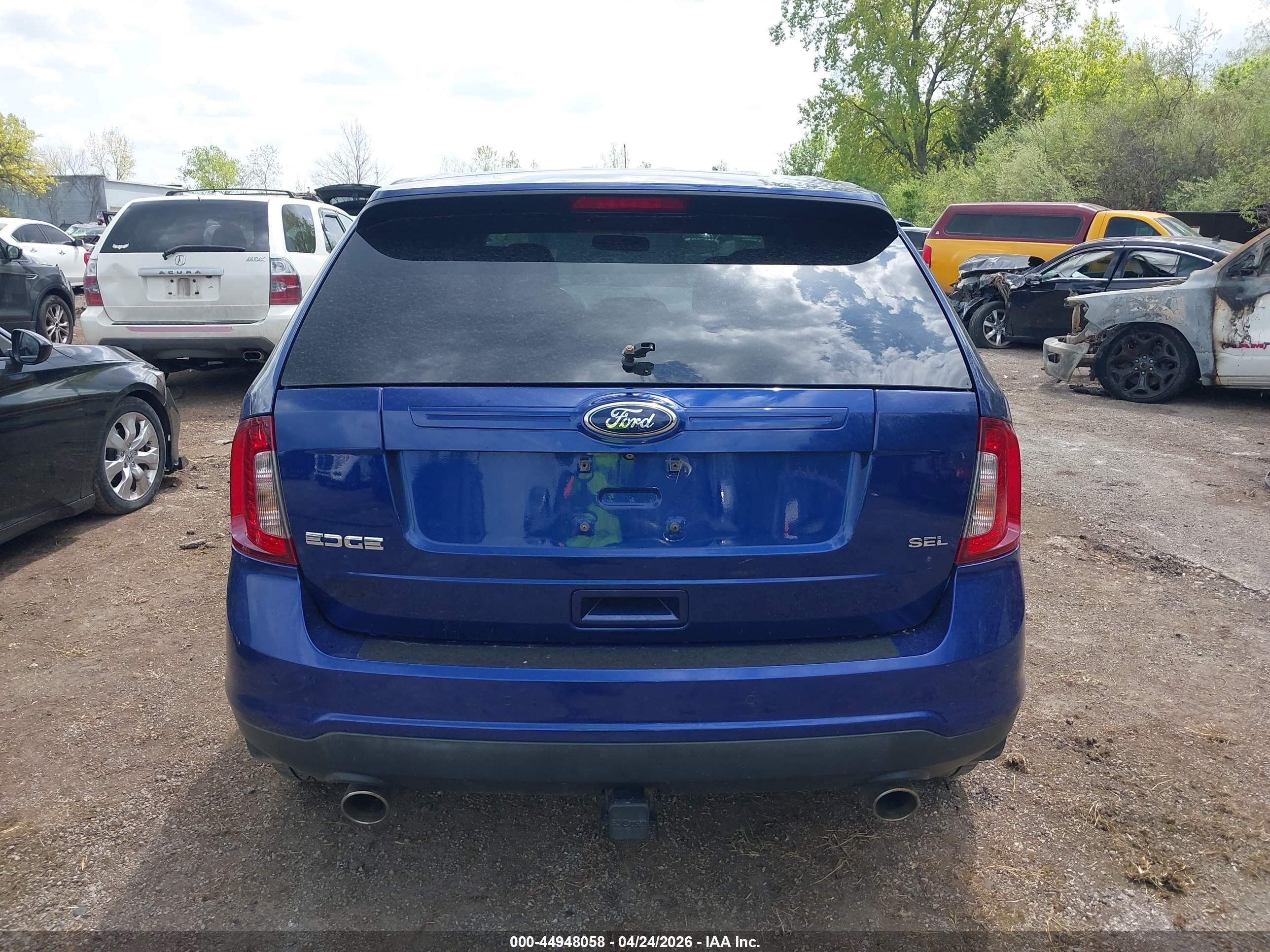 2014 Ford Edge Sel Синий vin: 2FMDK3JC7EBB24063