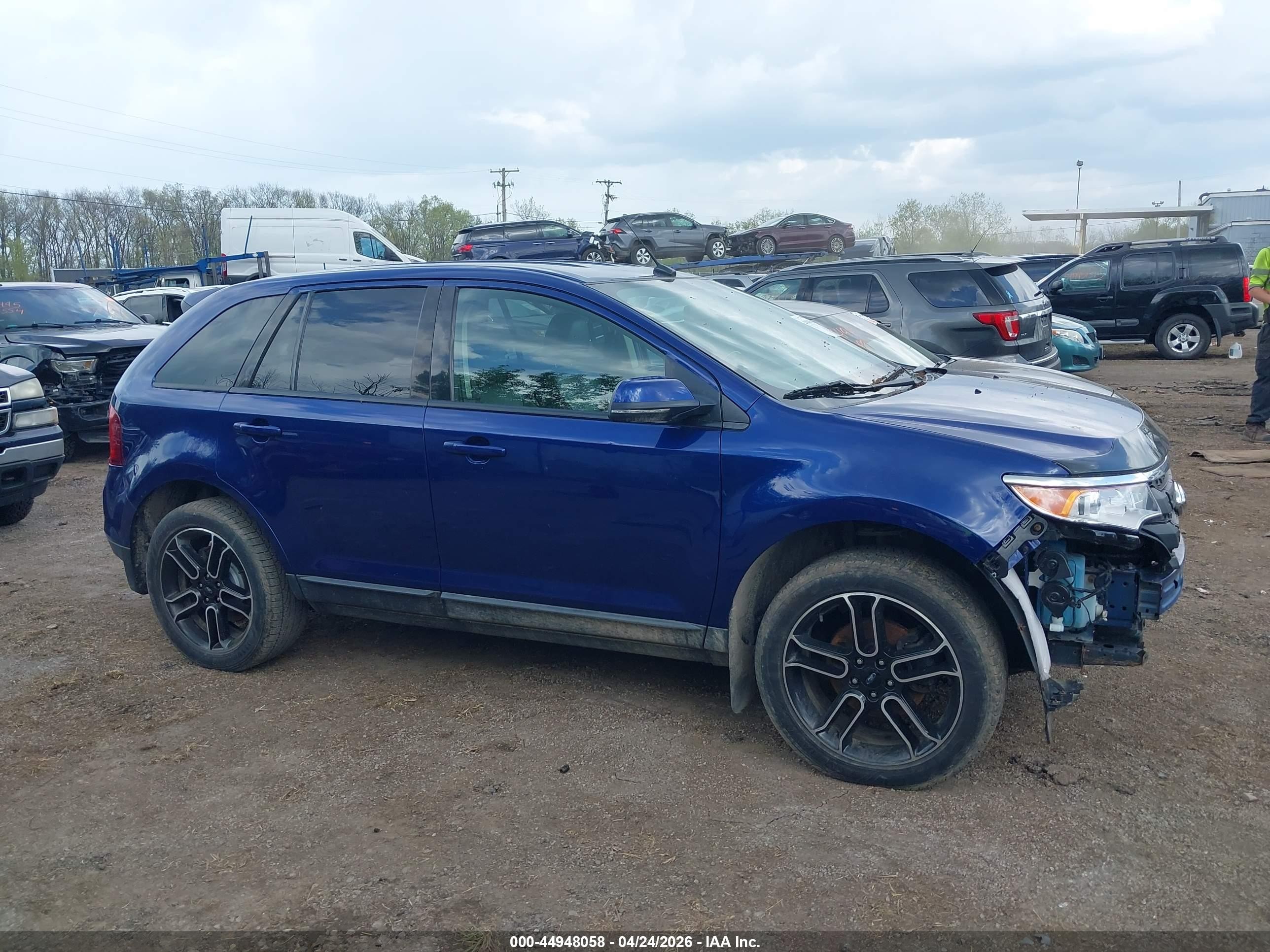 2014 Ford Edge Sel Синий vin: 2FMDK3JC7EBB24063
