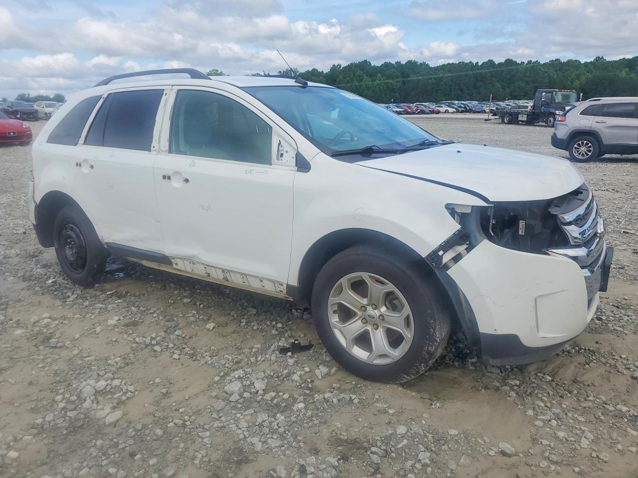2014 Ford Edge Sel White vin: 2FMDK3JC7EBB28081
