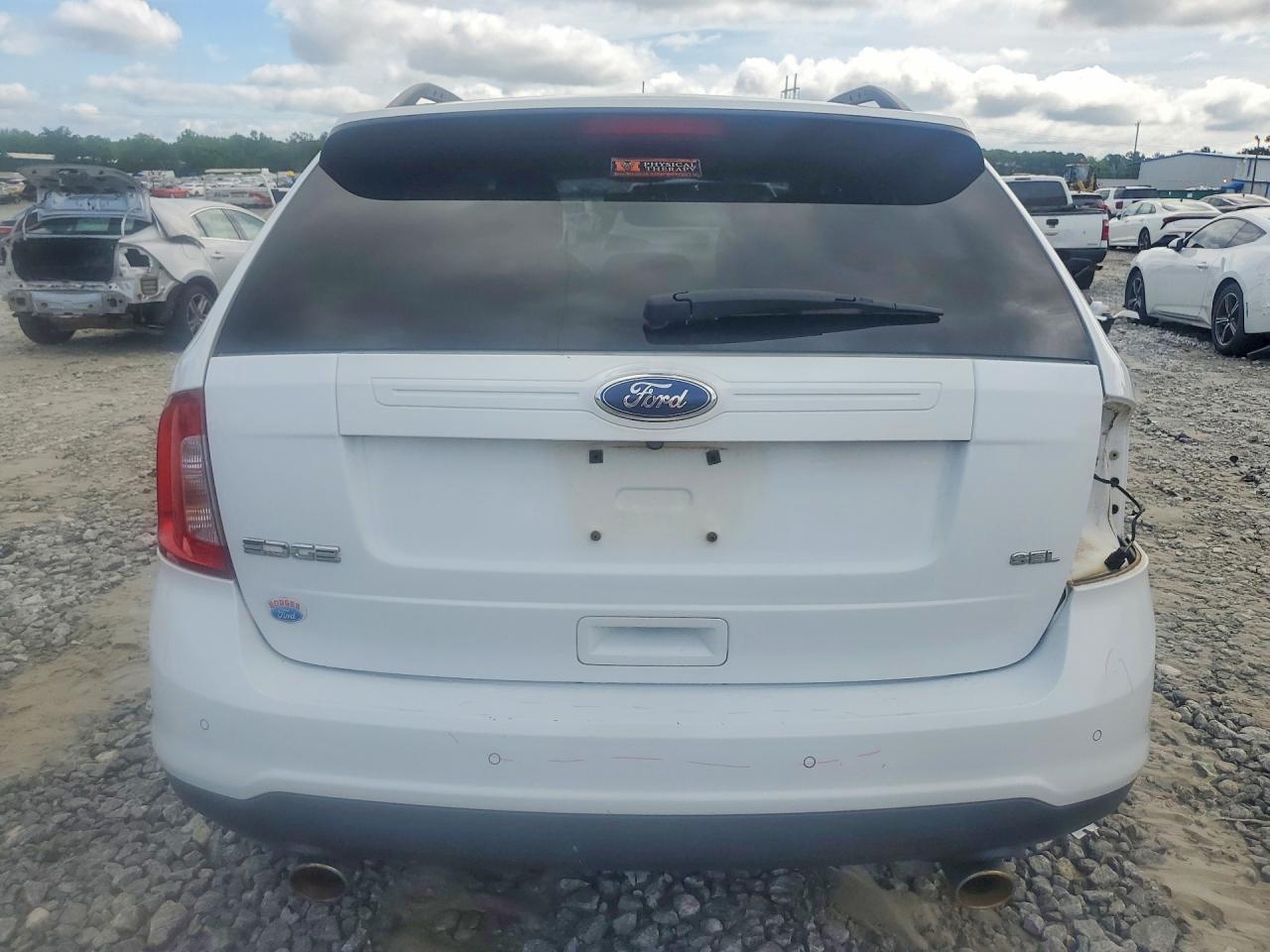 2014 Ford Edge Sel White vin: 2FMDK3JC7EBB28081