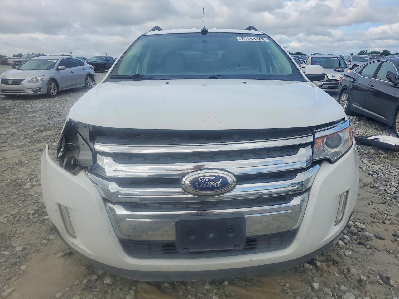 2014 Ford Edge Sel White vin: 2FMDK3JC7EBB28081