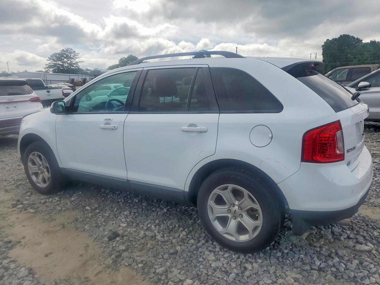 2014 Ford Edge Sel White vin: 2FMDK3JC7EBB28081