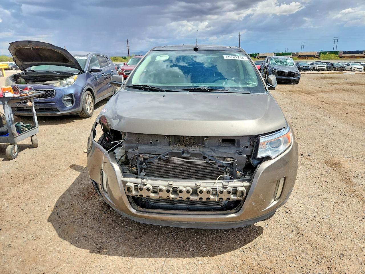 2014 Ford Edge Sel Brown vin: 2FMDK3JC7EBB35001