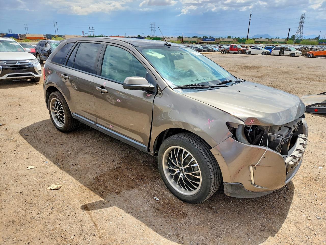 2014 Ford Edge Sel Brown vin: 2FMDK3JC7EBB35001