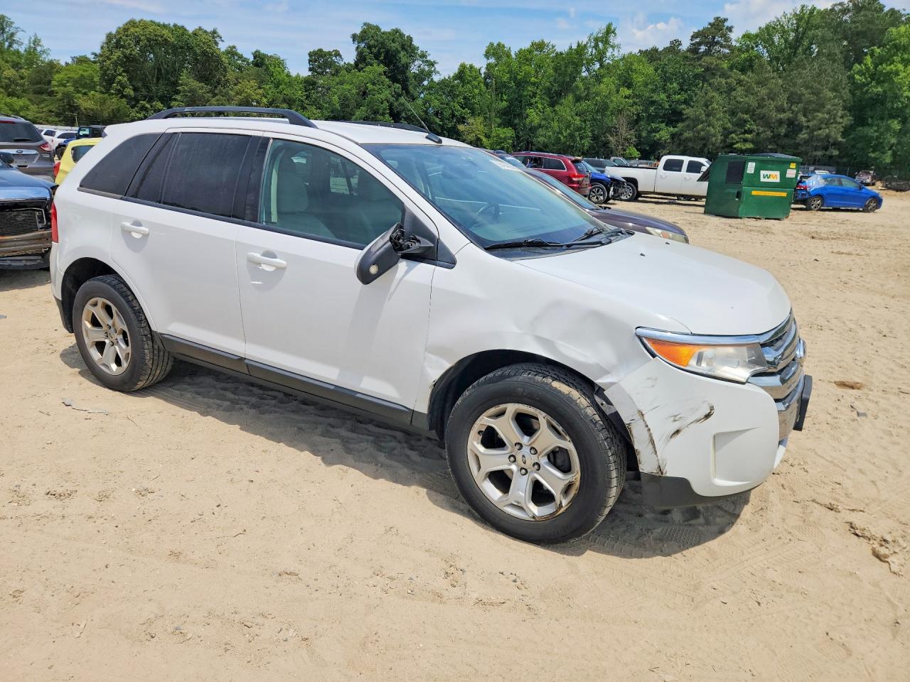 2014 Ford Edge Sel White vin: 2FMDK3JC7EBB45124