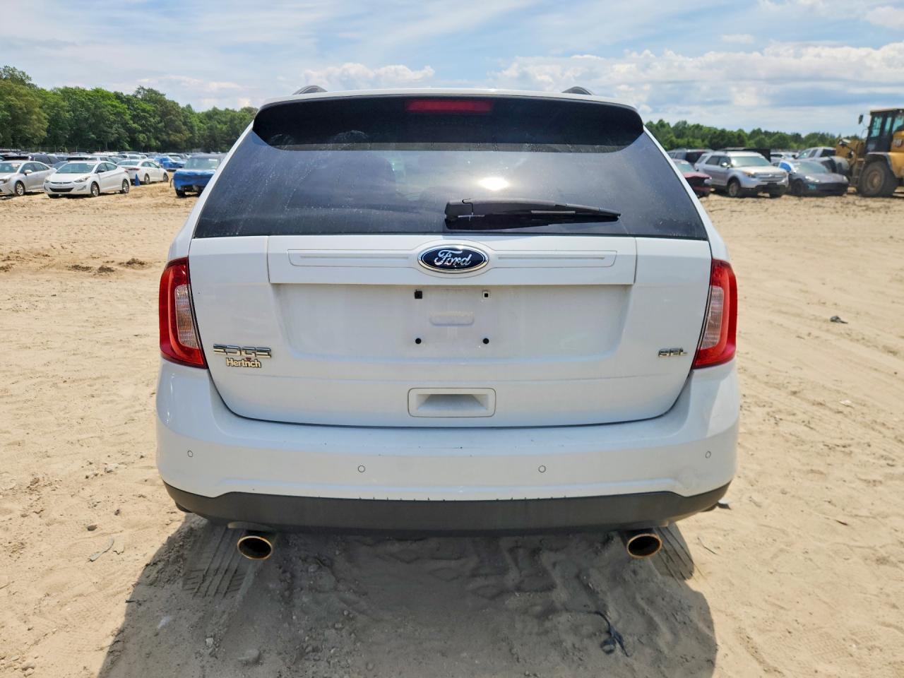 2014 Ford Edge Sel White vin: 2FMDK3JC7EBB45124