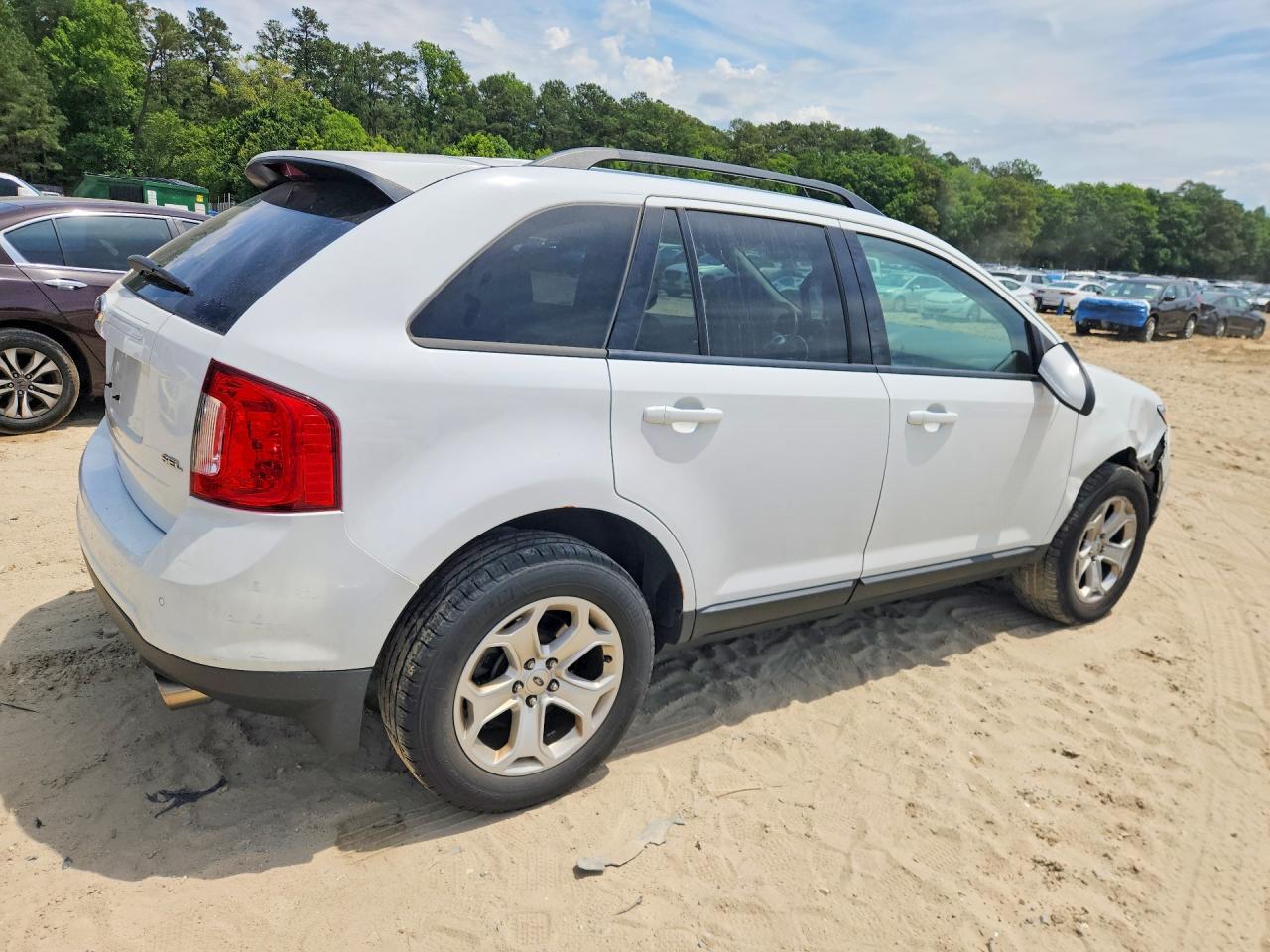 2014 Ford Edge Sel White vin: 2FMDK3JC7EBB45124