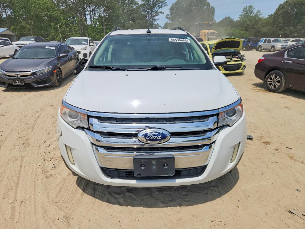 2014 Ford Edge Sel White vin: 2FMDK3JC7EBB45124