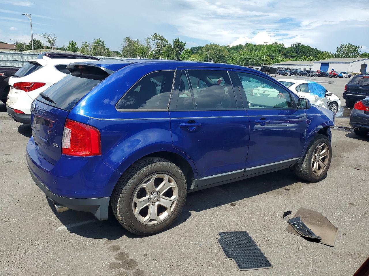 2014 Ford Edge Sel Blue vin: 2FMDK3JC7EBB51716