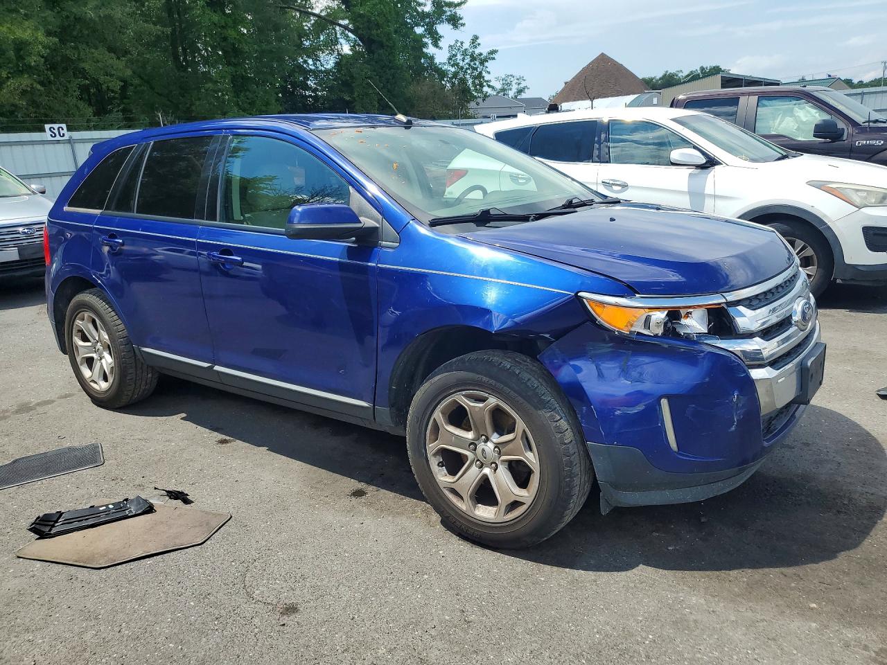 2014 Ford Edge Sel Blue vin: 2FMDK3JC7EBB51716