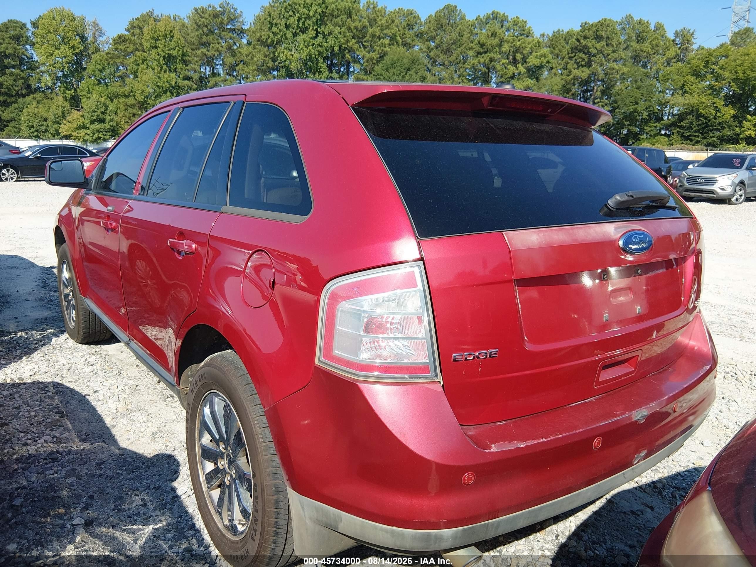 2010 Ford Edge Sel Red vin: 2FMDK3JC8ABA86742