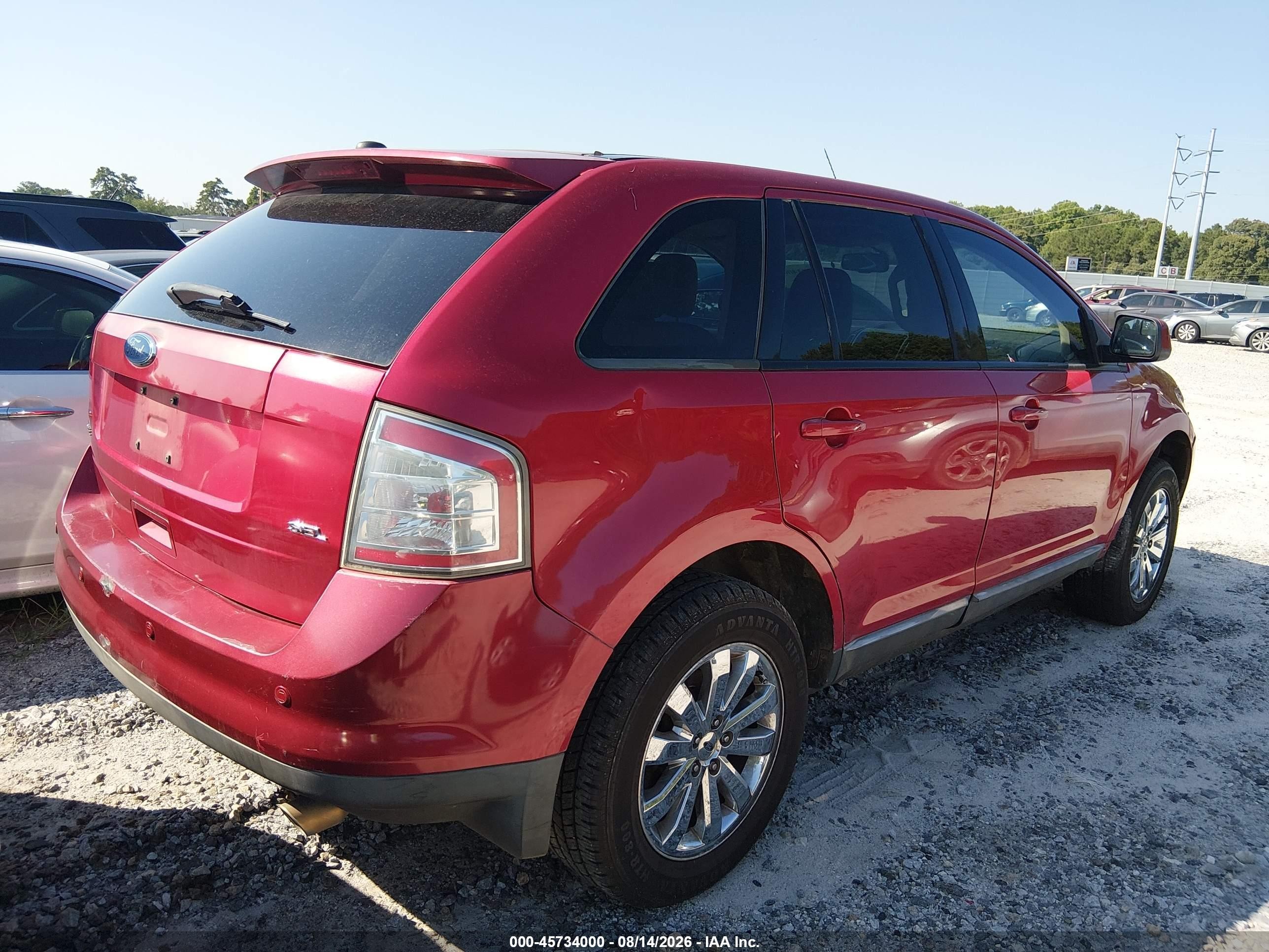 2010 Ford Edge Sel Red vin: 2FMDK3JC8ABA86742