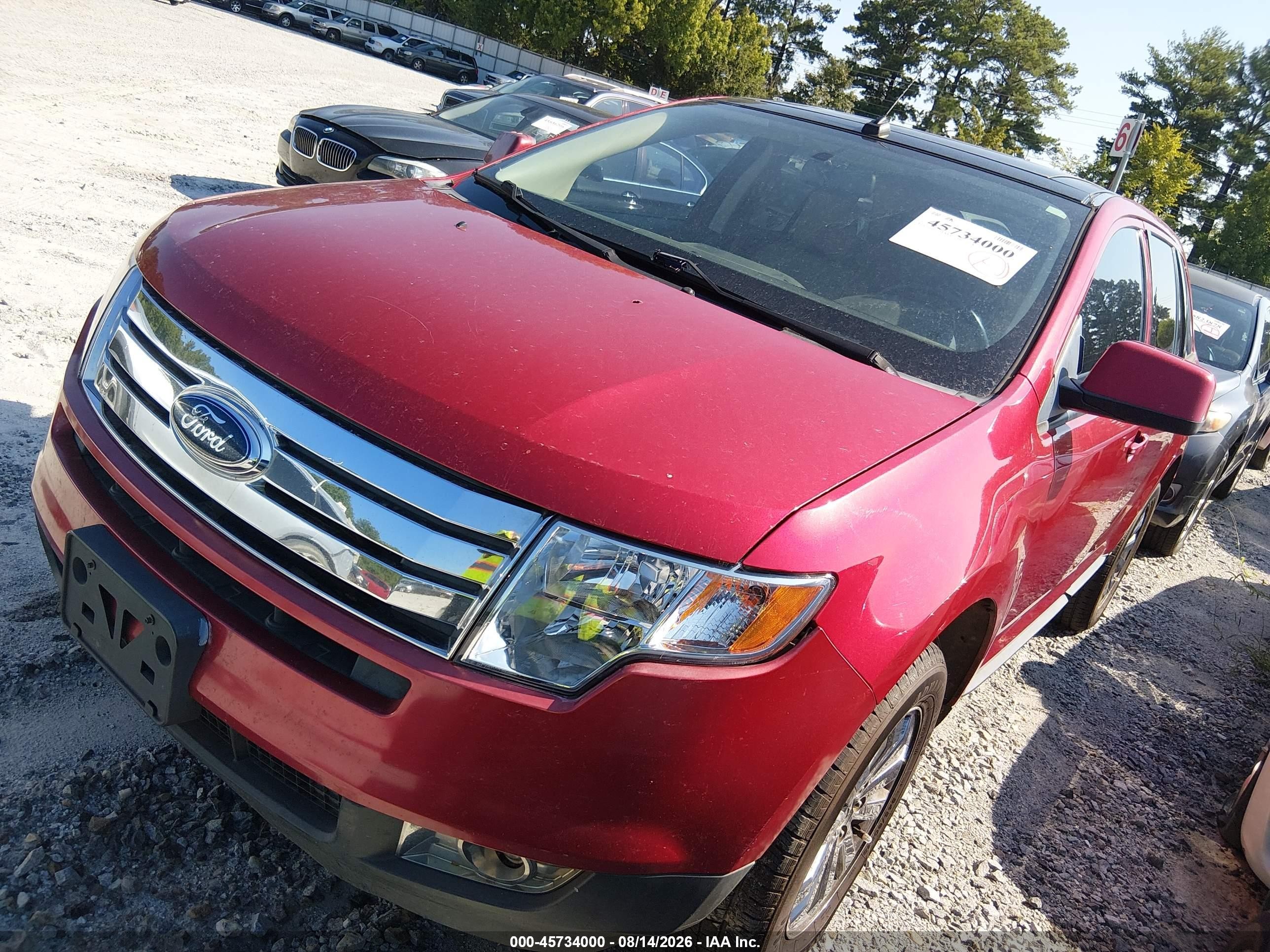 2010 Ford Edge Sel Red vin: 2FMDK3JC8ABA86742