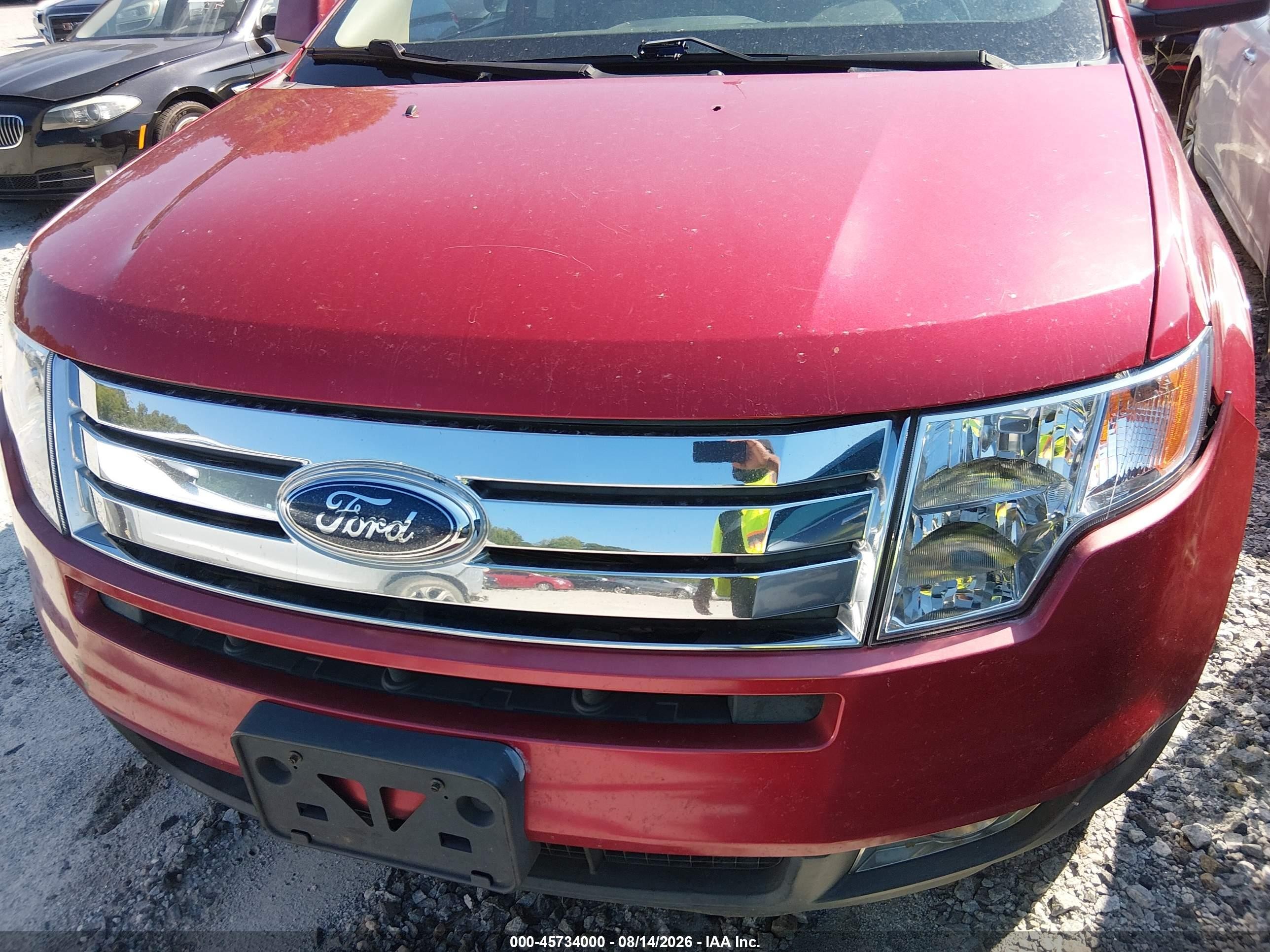 2010 Ford Edge Sel Red vin: 2FMDK3JC8ABA86742