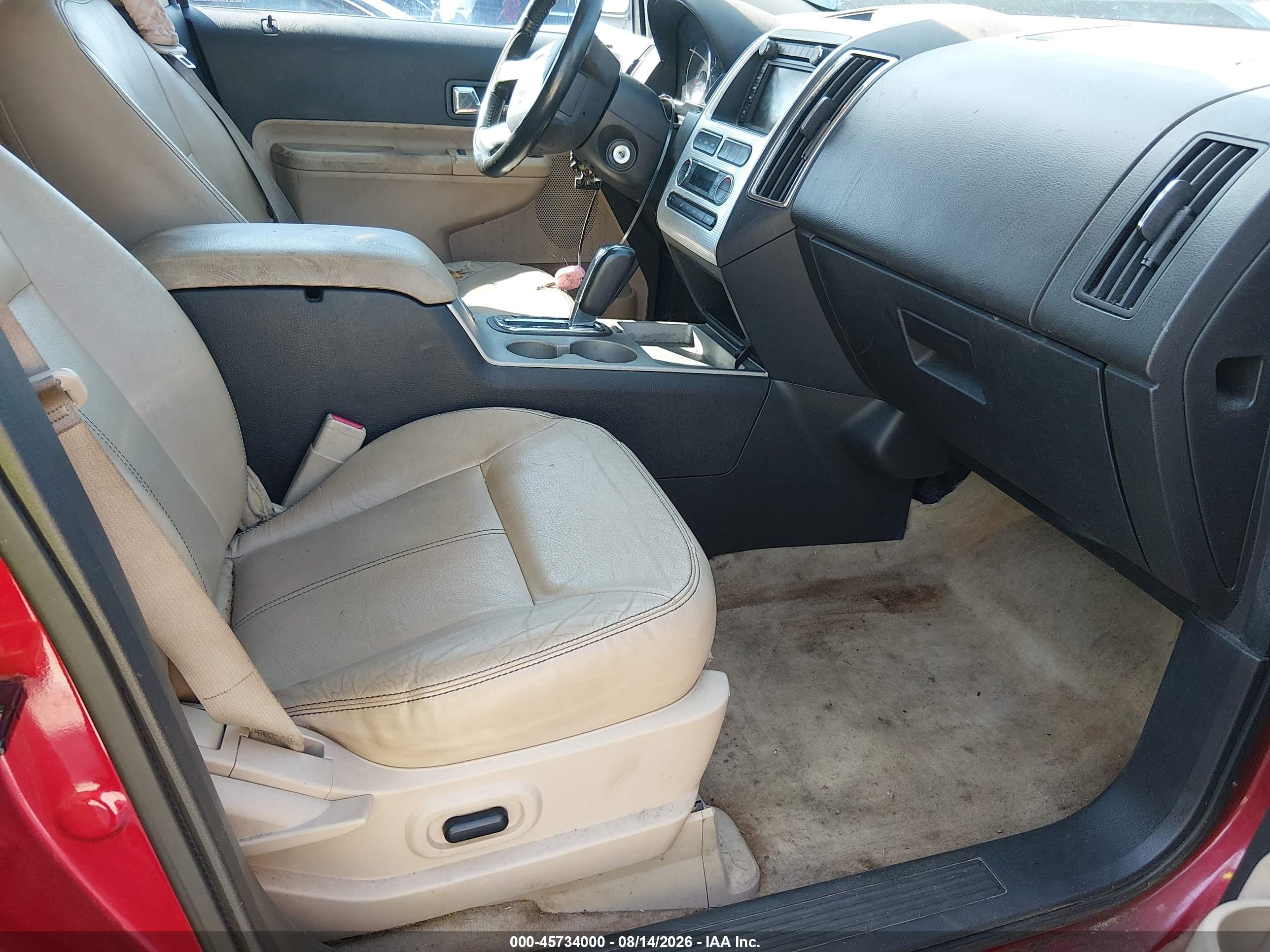 2010 Ford Edge Sel Red vin: 2FMDK3JC8ABA86742