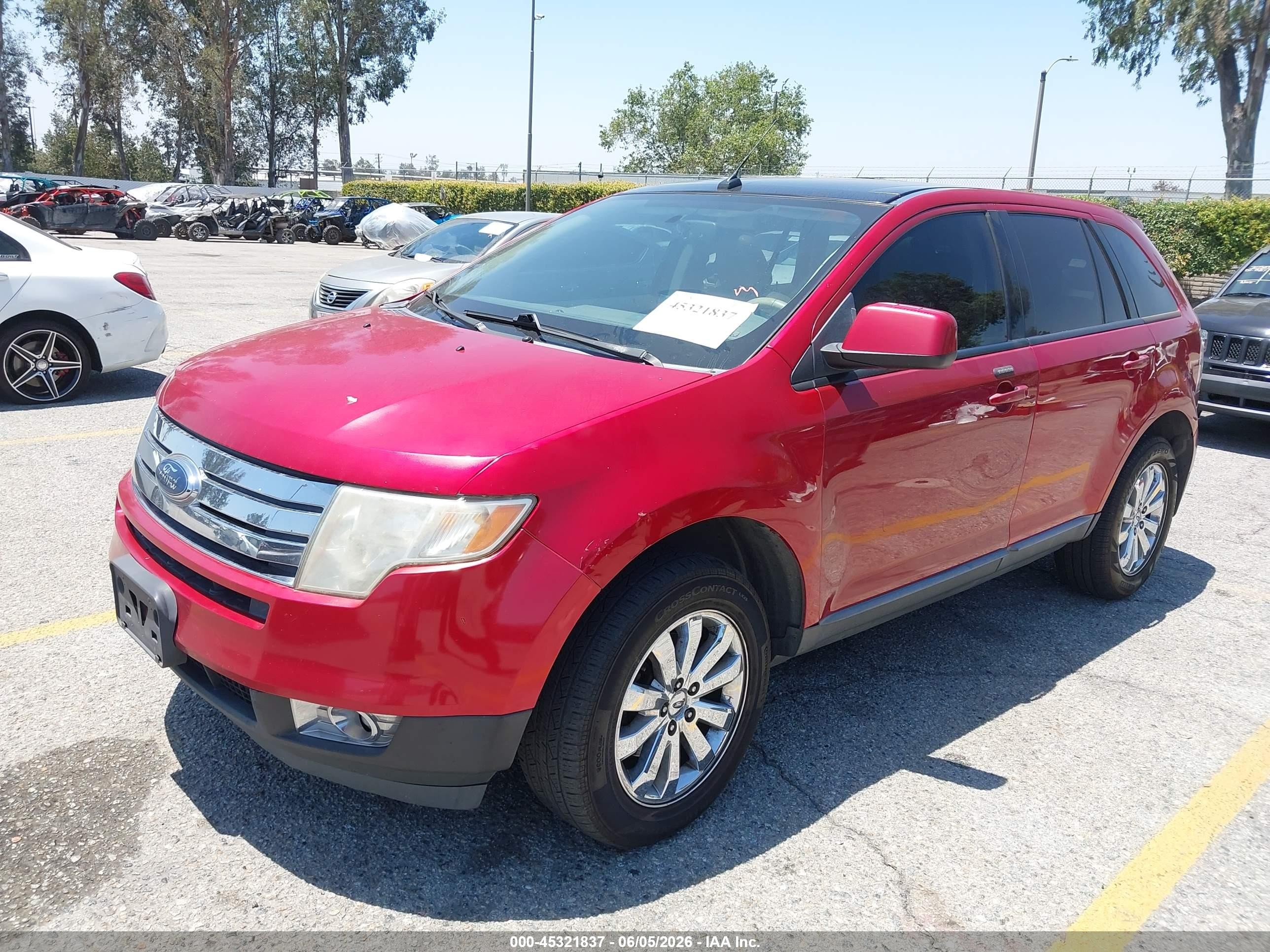 2010 Ford Edge Sel Red vin: 2FMDK3JC8ABB35888