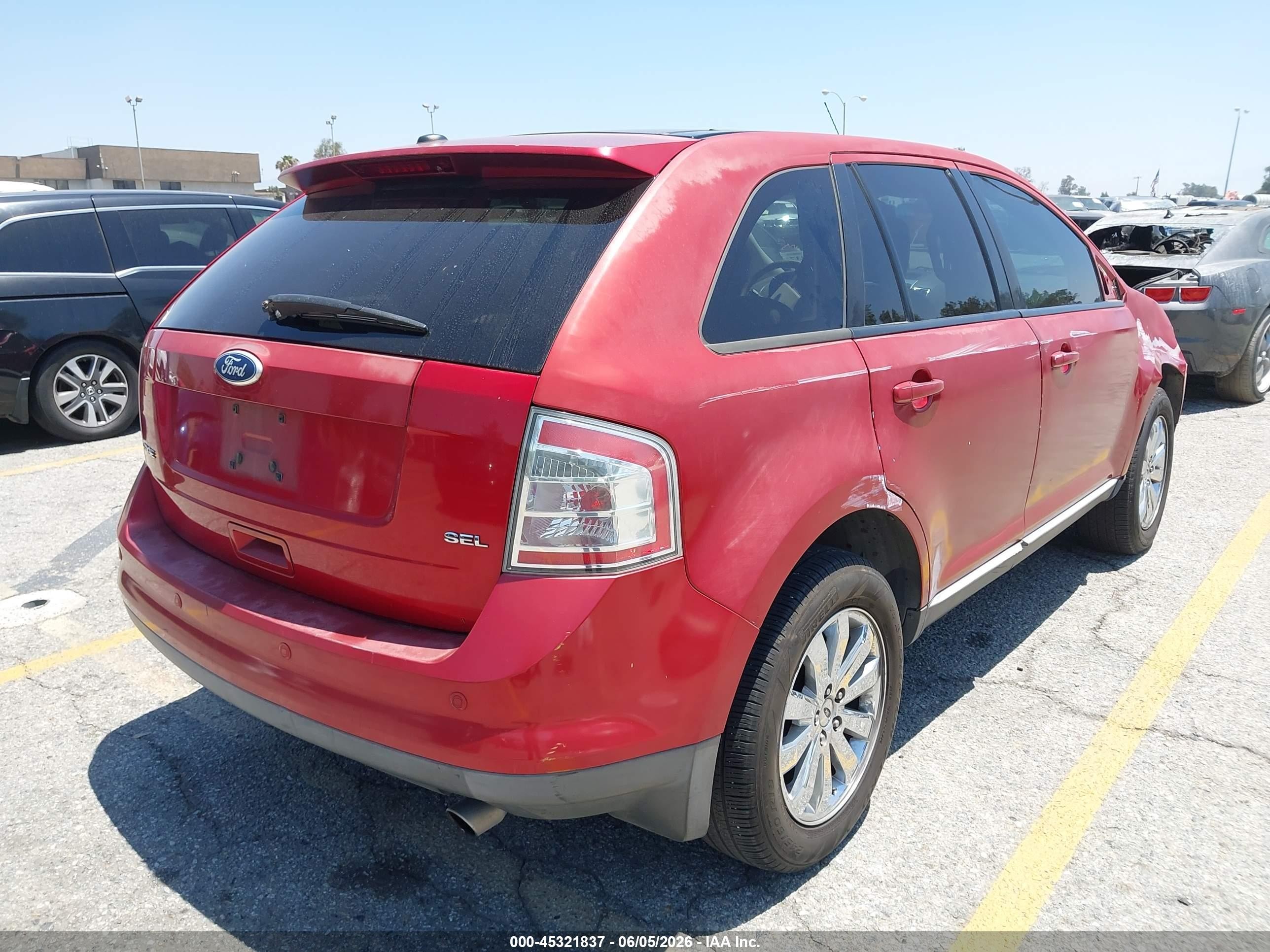 2010 Ford Edge Sel Red vin: 2FMDK3JC8ABB35888