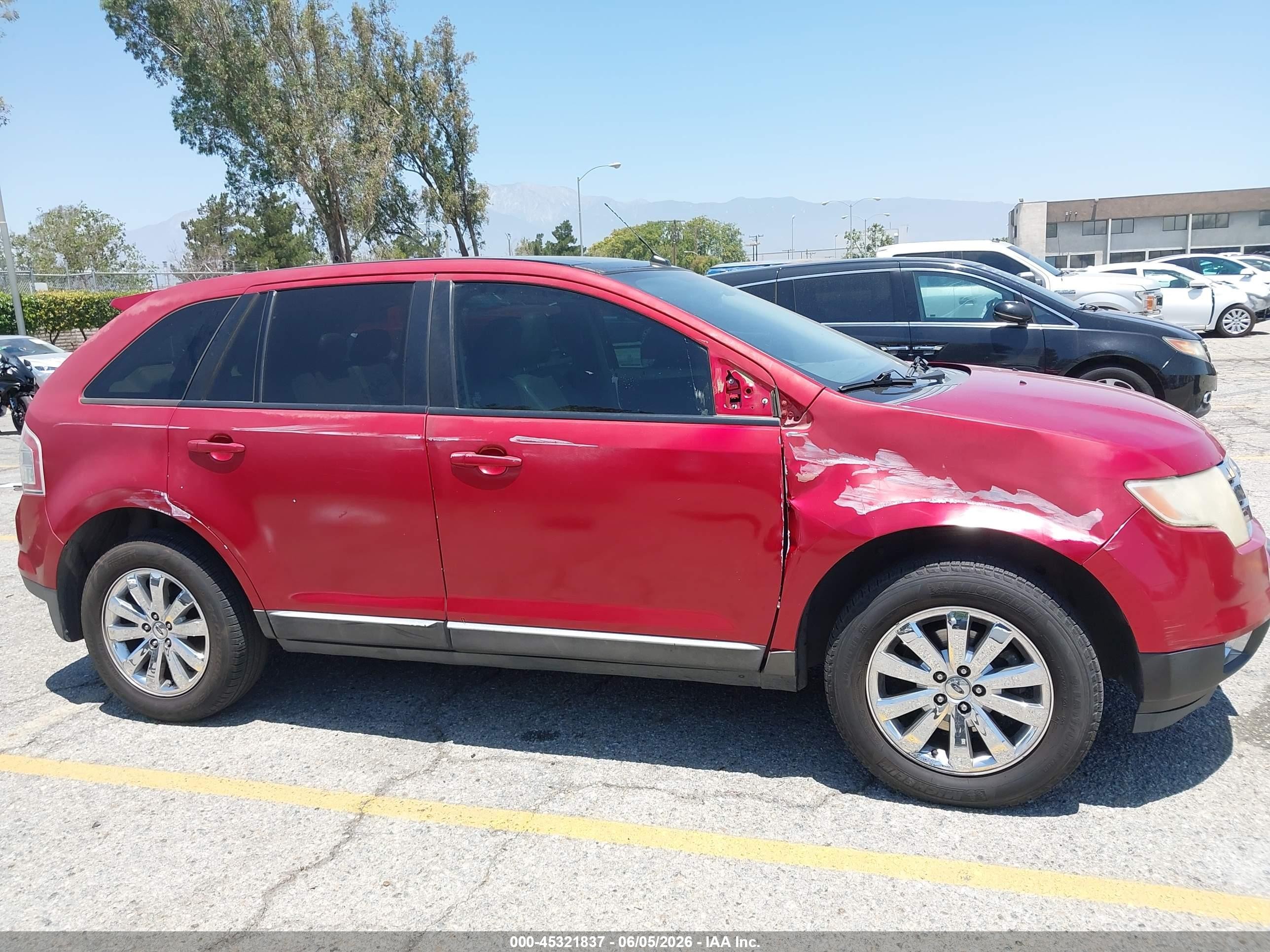 2010 Ford Edge Sel Red vin: 2FMDK3JC8ABB35888