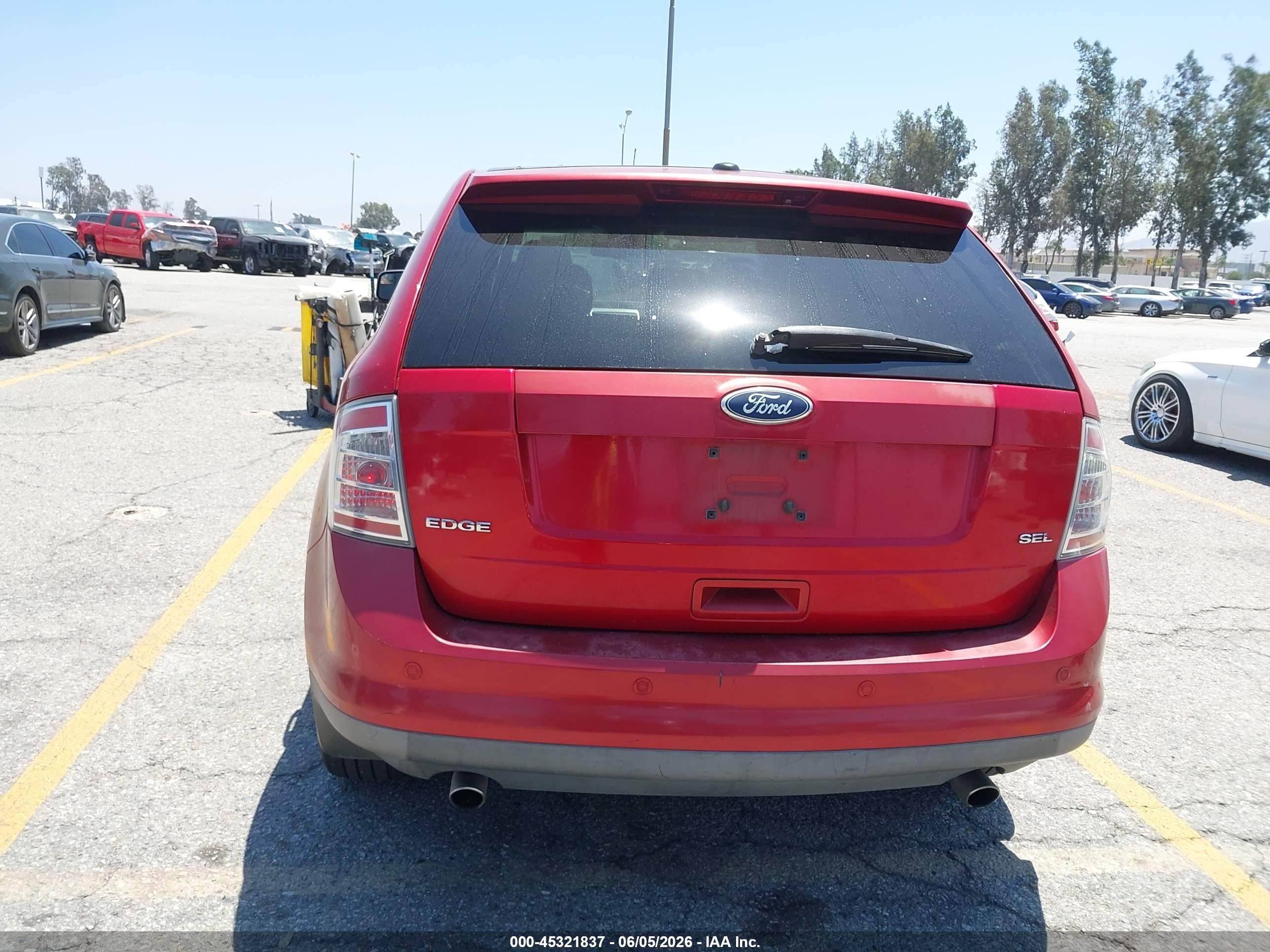 2010 Ford Edge Sel Red vin: 2FMDK3JC8ABB35888