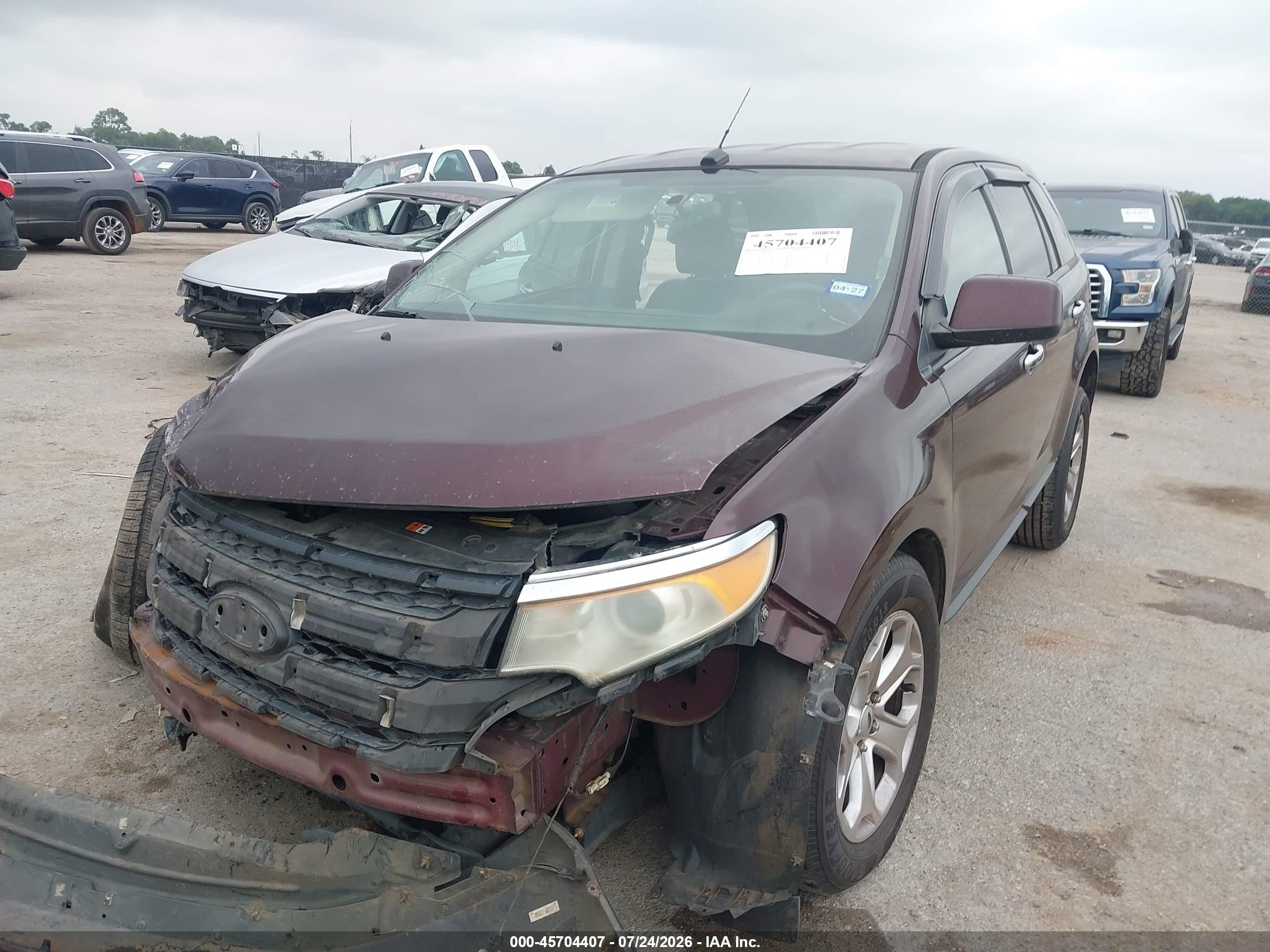 2011 Ford Edge Sel Burgundy vin: 2FMDK3JC8BBA01724