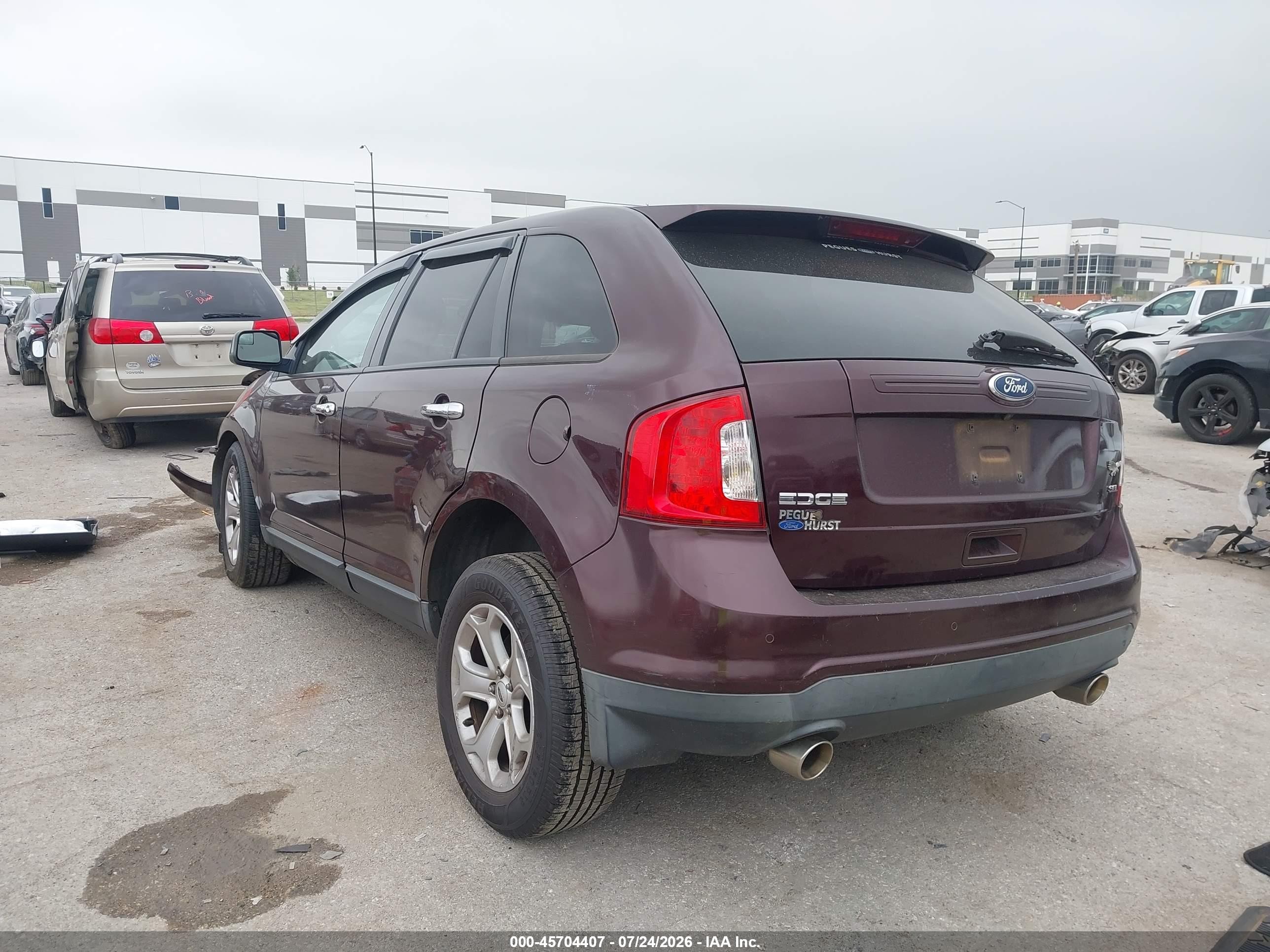2011 Ford Edge Sel Burgundy vin: 2FMDK3JC8BBA01724