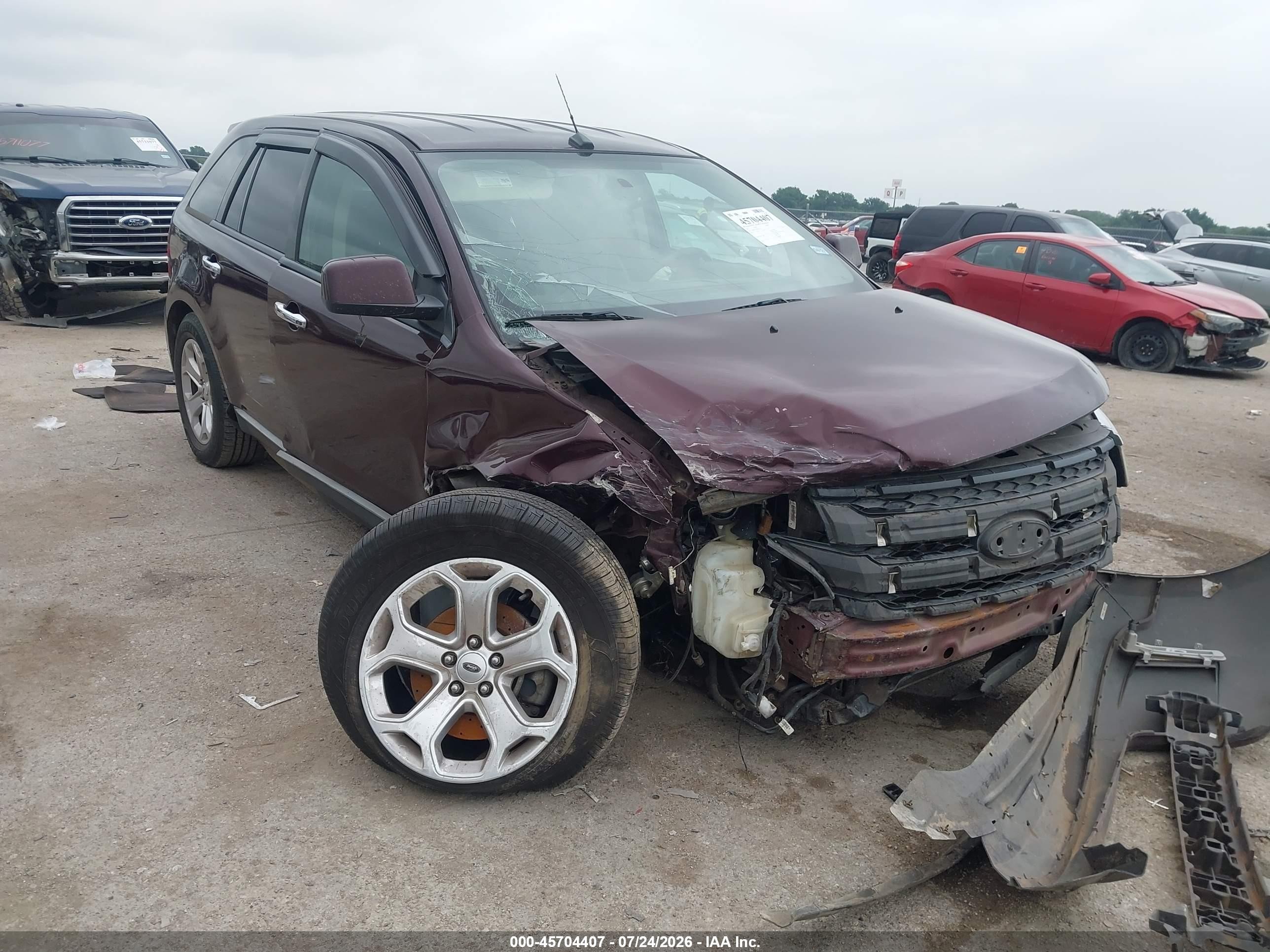 2011 Ford Edge Sel Burgundy vin: 2FMDK3JC8BBA01724