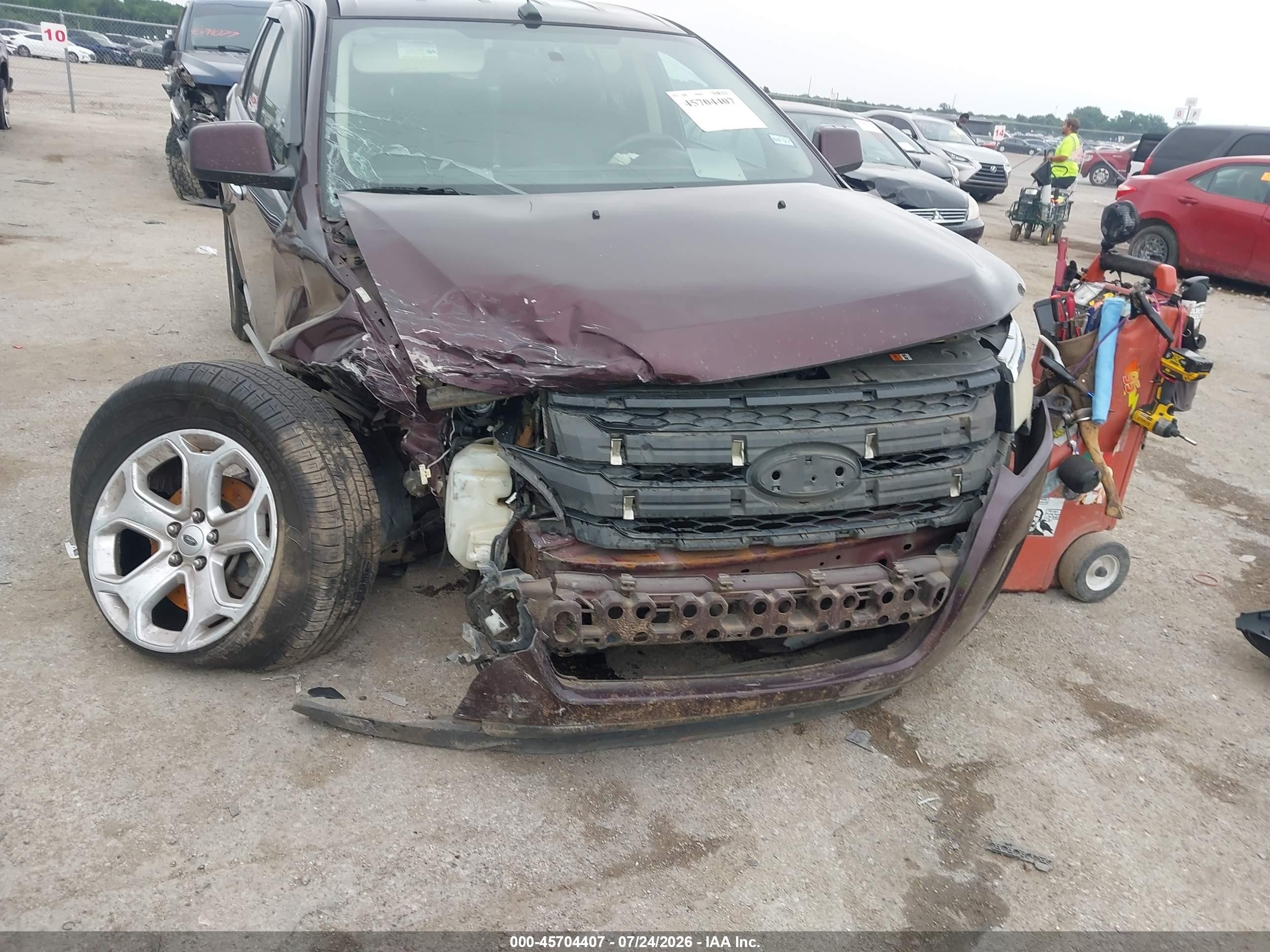 2011 Ford Edge Sel Burgundy vin: 2FMDK3JC8BBA01724
