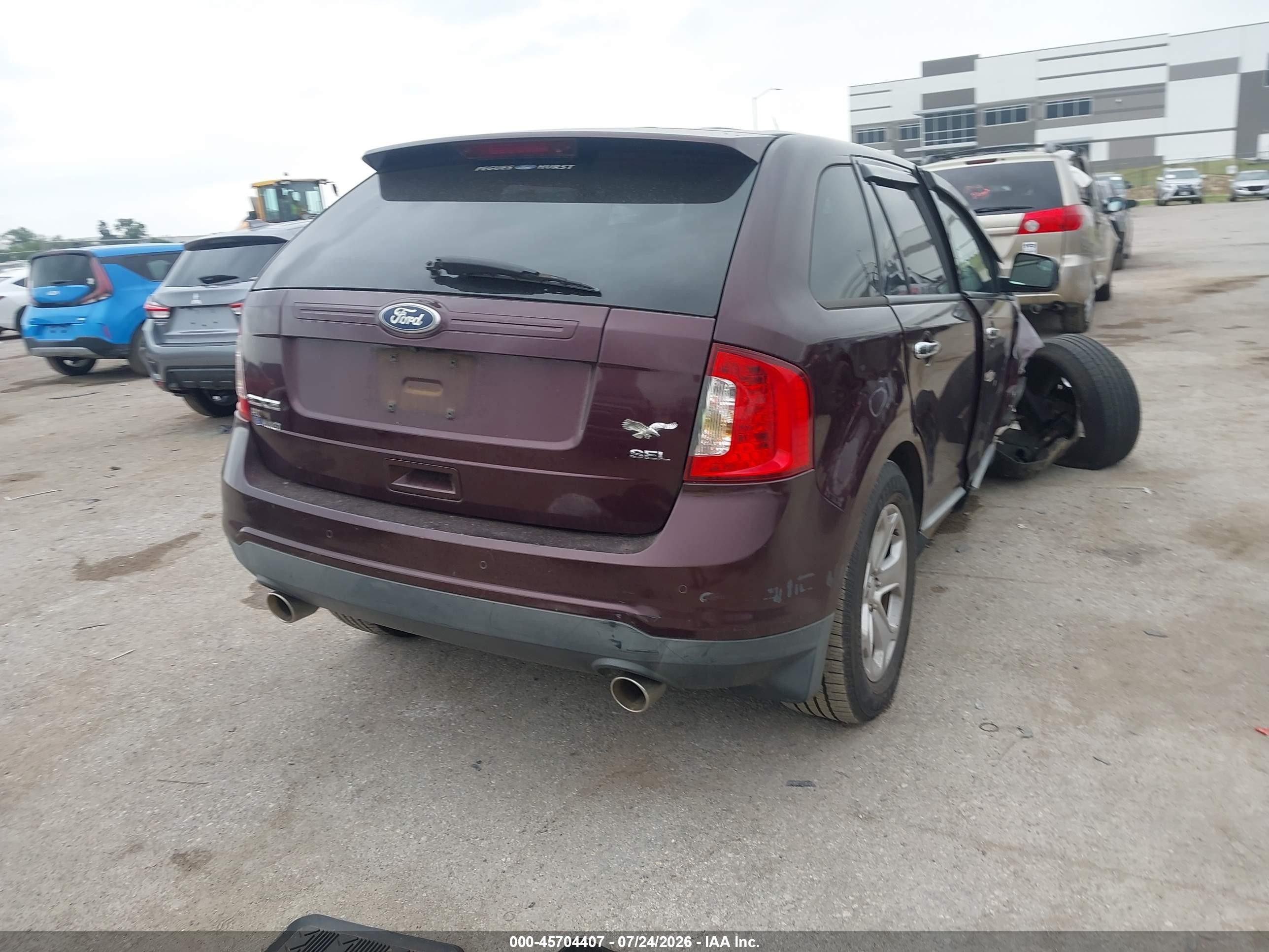 2011 Ford Edge Sel Burgundy vin: 2FMDK3JC8BBA01724