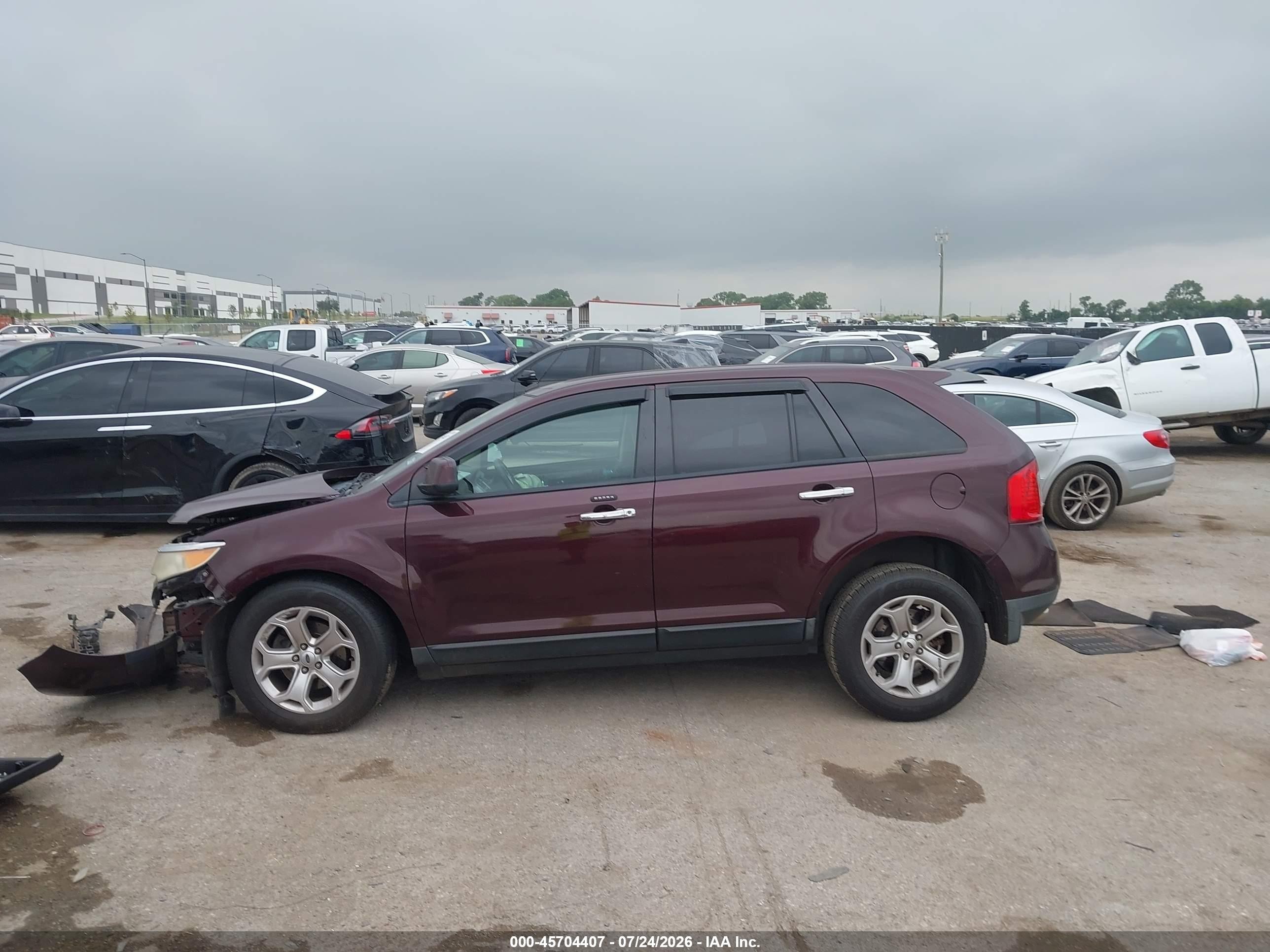 2011 Ford Edge Sel Burgundy vin: 2FMDK3JC8BBA01724