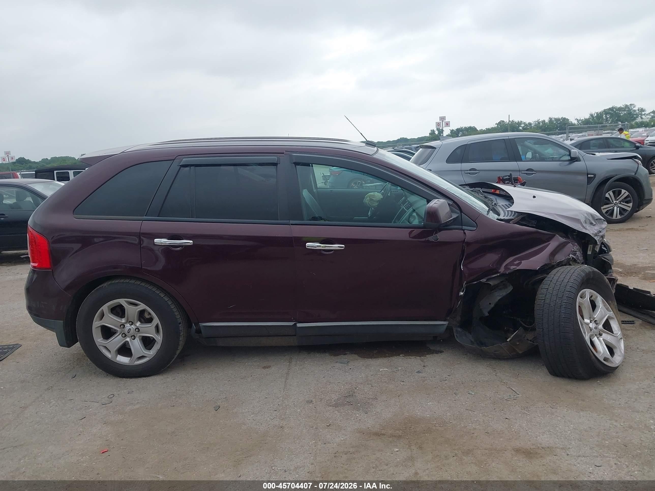 2011 Ford Edge Sel Burgundy vin: 2FMDK3JC8BBA01724