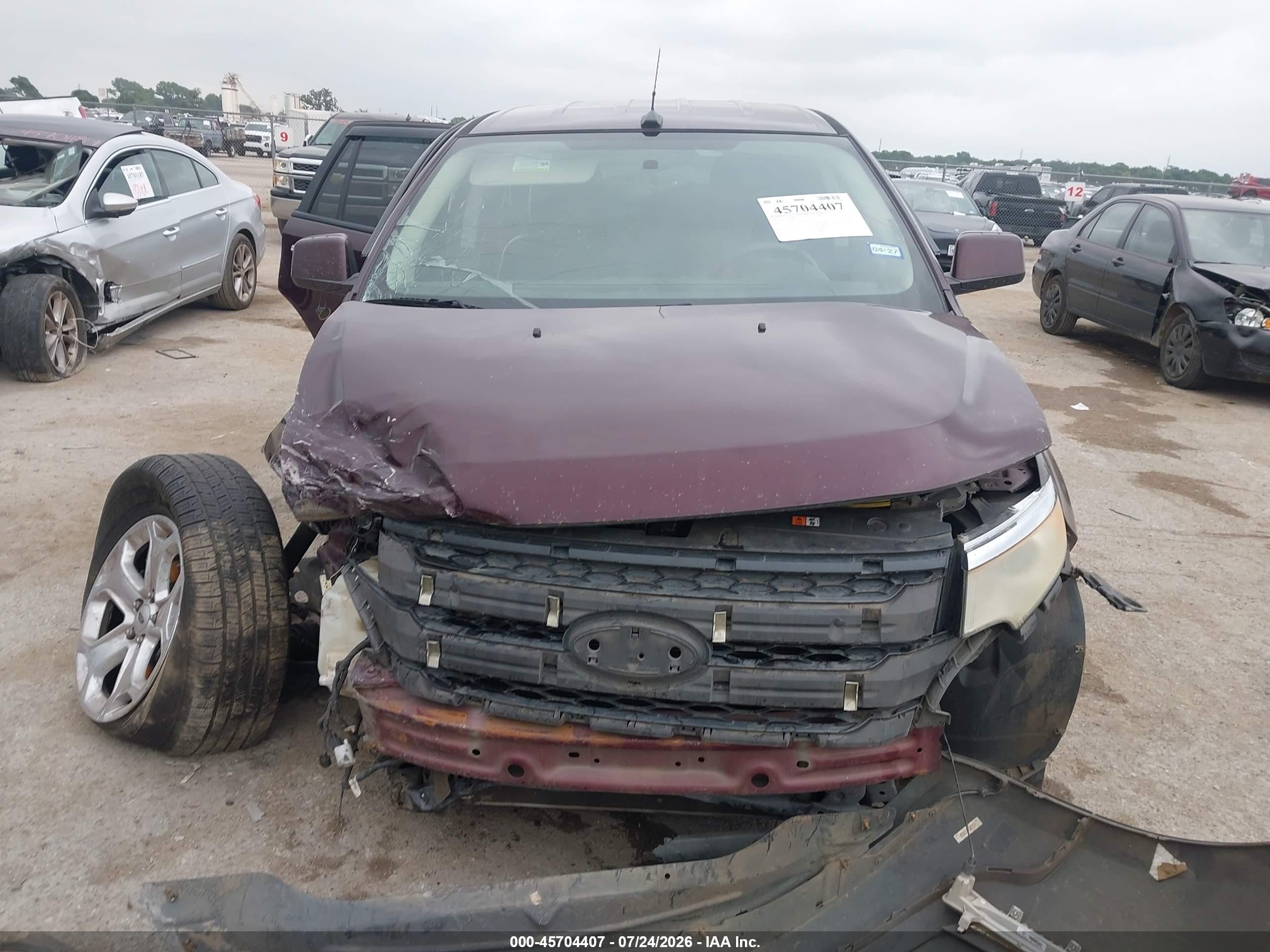 2011 Ford Edge Sel Burgundy vin: 2FMDK3JC8BBA01724