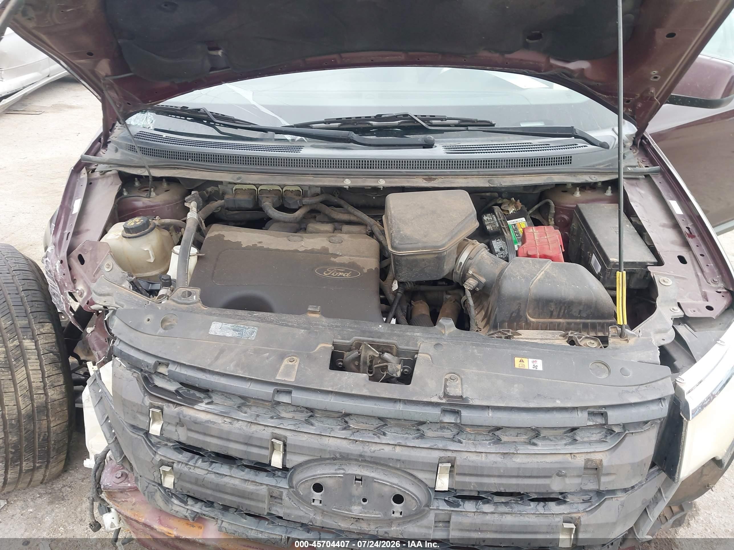 2011 Ford Edge Sel Burgundy vin: 2FMDK3JC8BBA01724