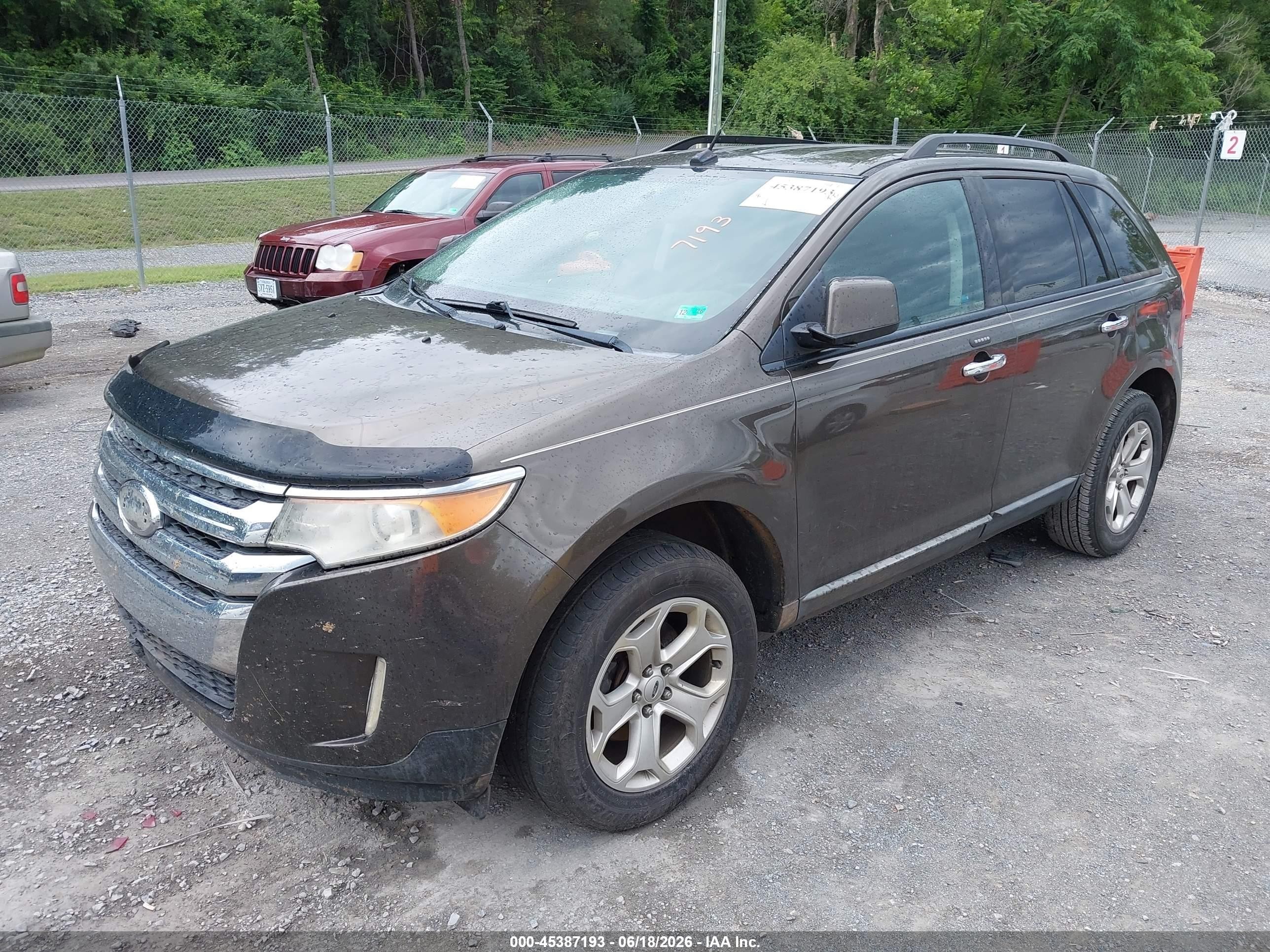 2011 Ford Edge Sel Dark Brown vin: 2FMDK3JC8BBA26476