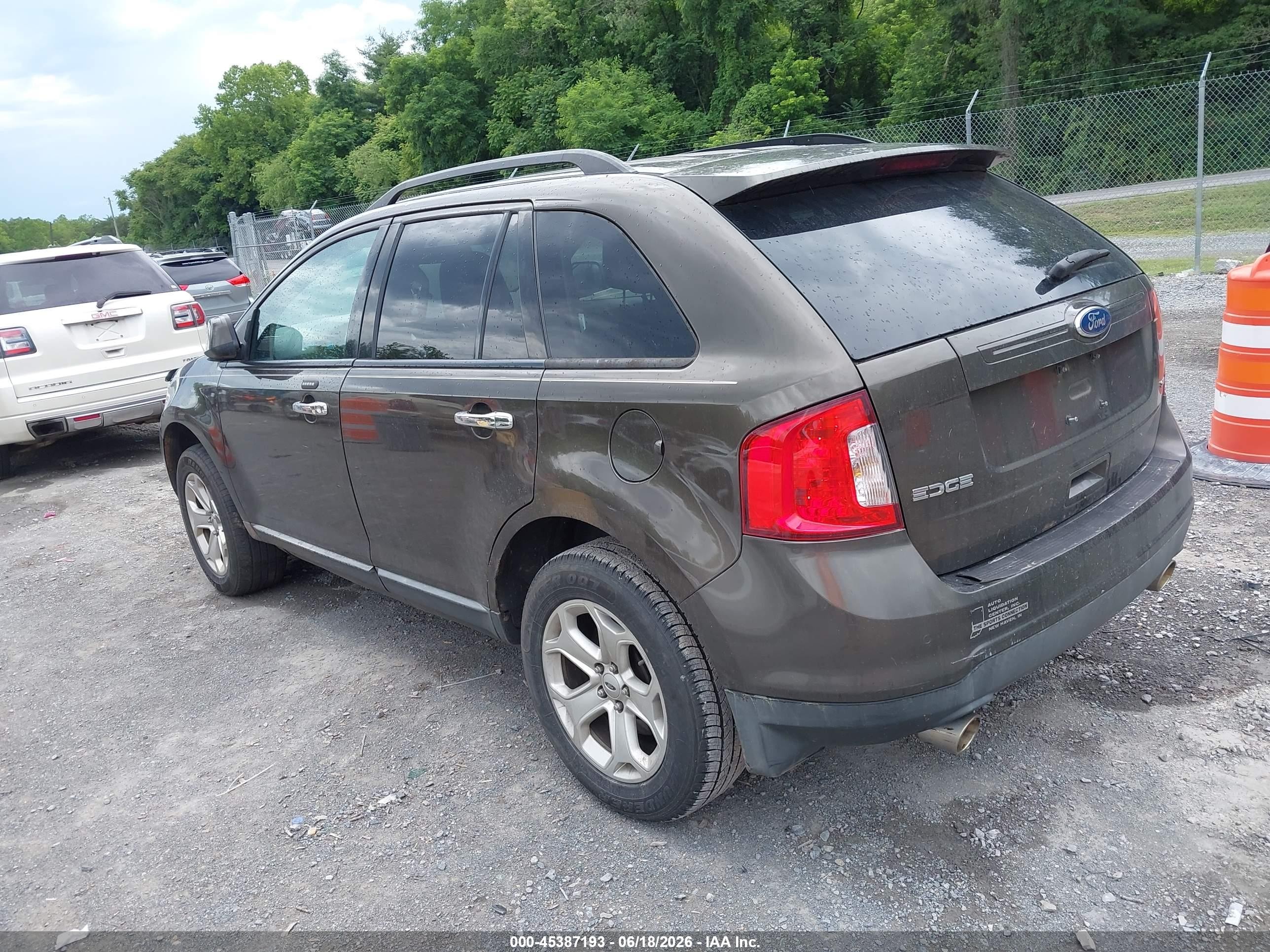 2011 Ford Edge Sel Dark Brown vin: 2FMDK3JC8BBA26476