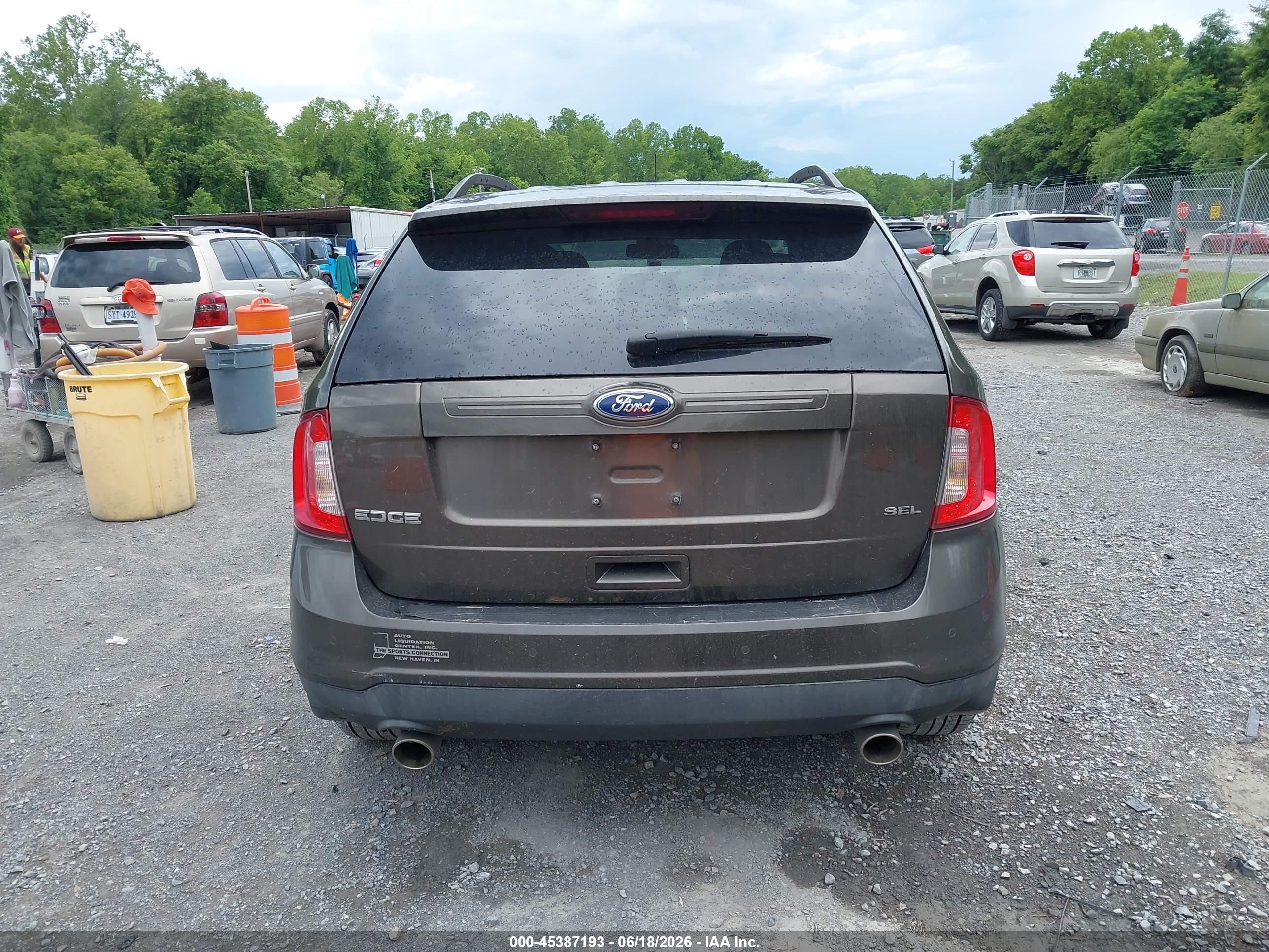 2011 Ford Edge Sel Dark Brown vin: 2FMDK3JC8BBA26476