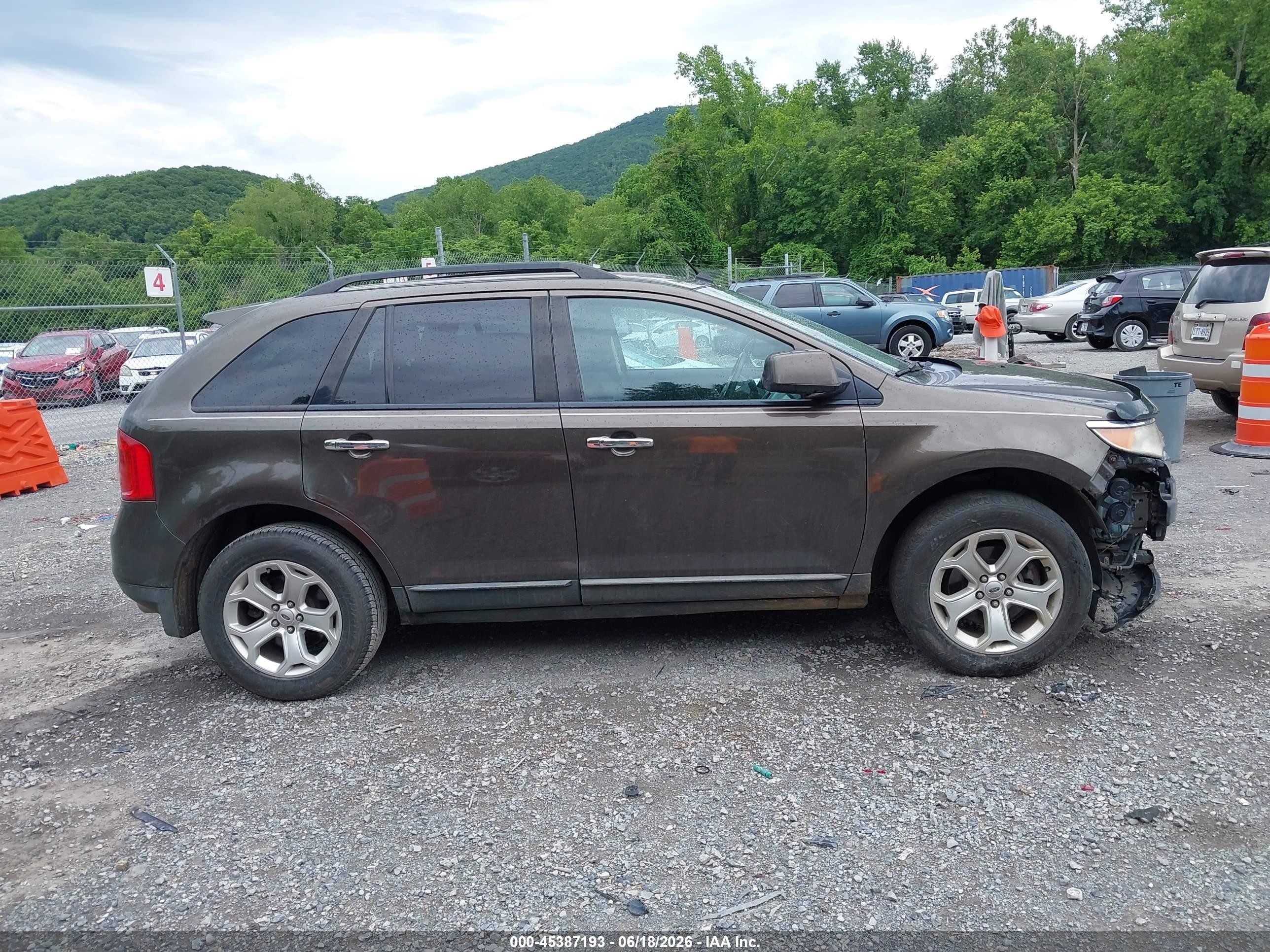 2011 Ford Edge Sel Dark Brown vin: 2FMDK3JC8BBA26476