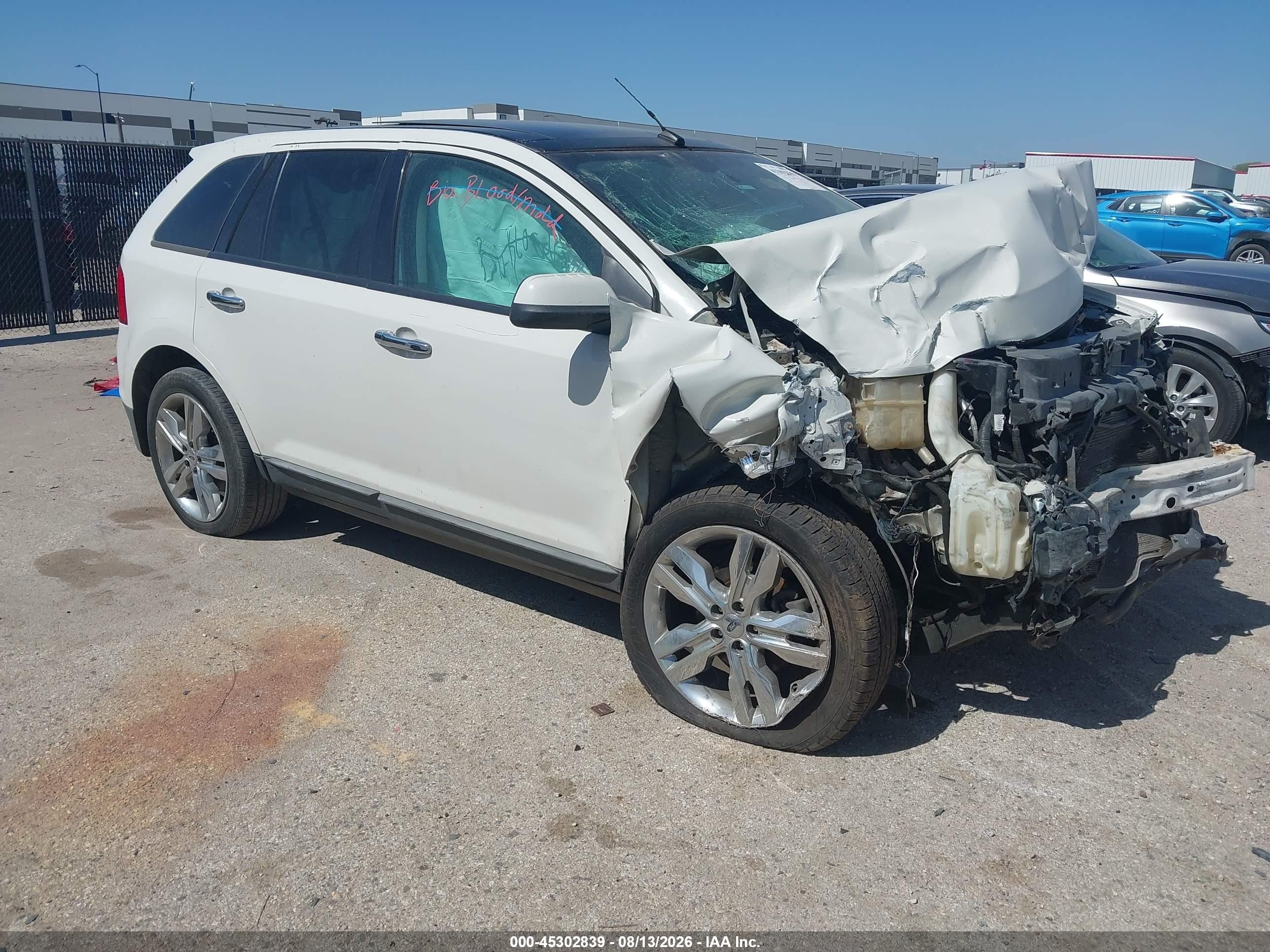 2011 Ford Edge Sel White vin: 2FMDK3JC8BBA96656