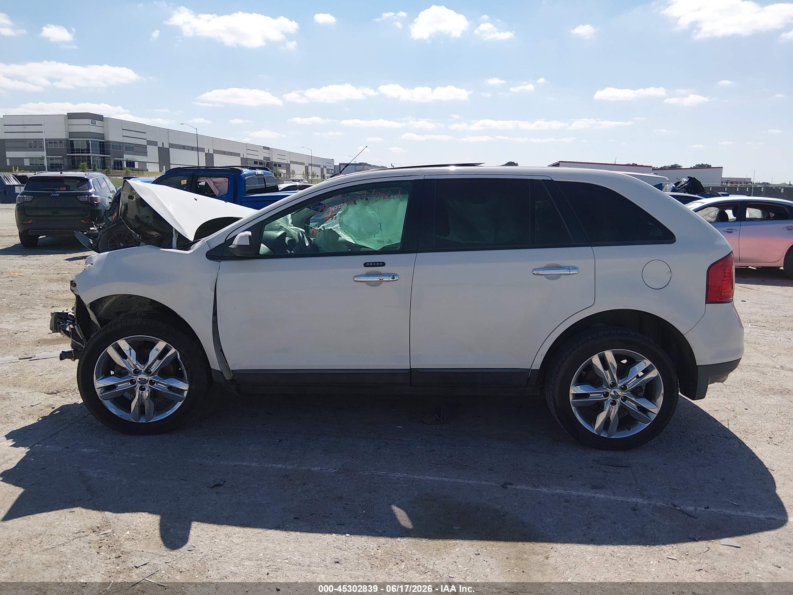 2011 Ford Edge Sel White vin: 2FMDK3JC8BBA96656