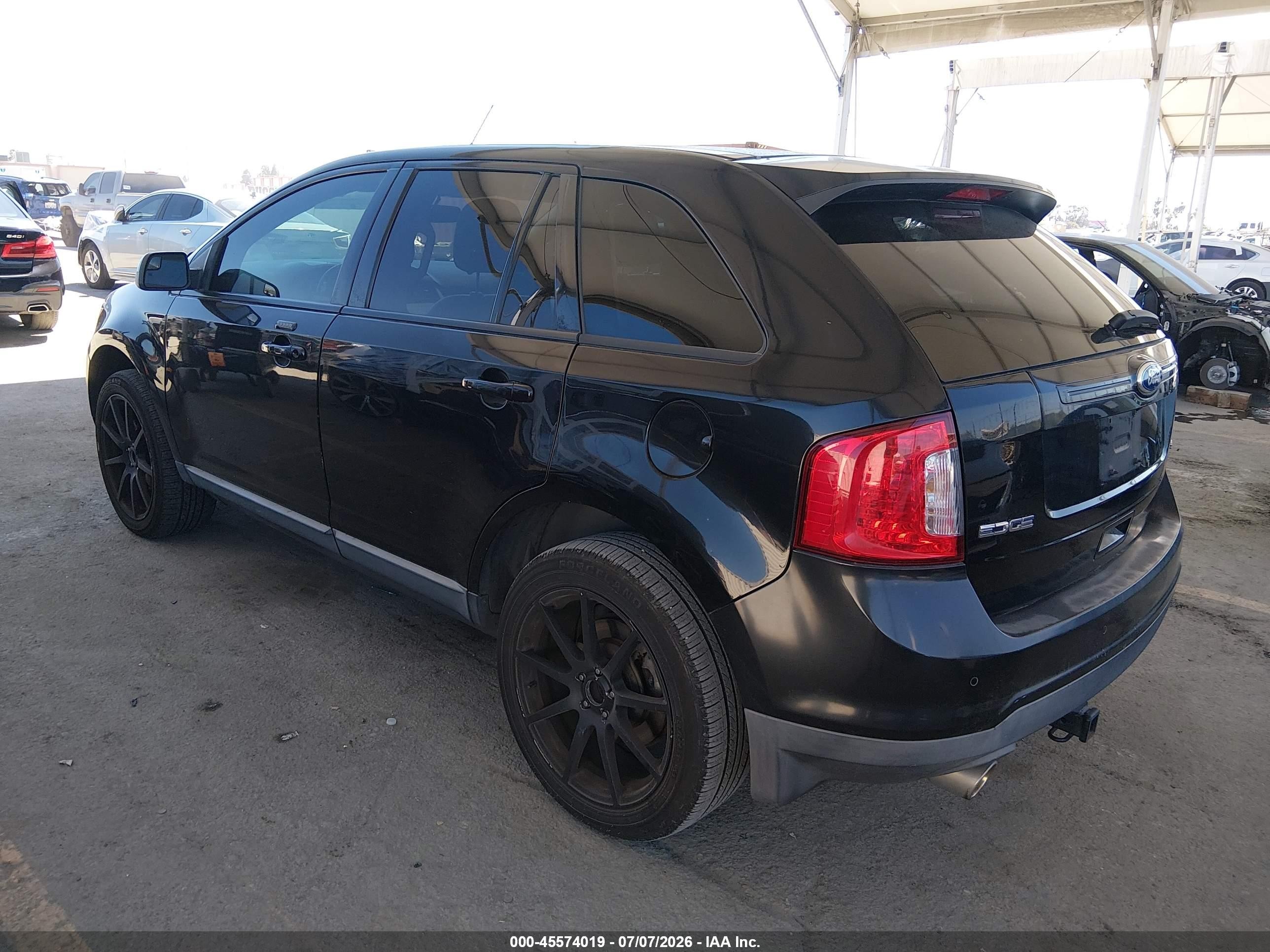 2012 Ford Edge Sel Черный vin: 2FMDK3JC8CBA49807
