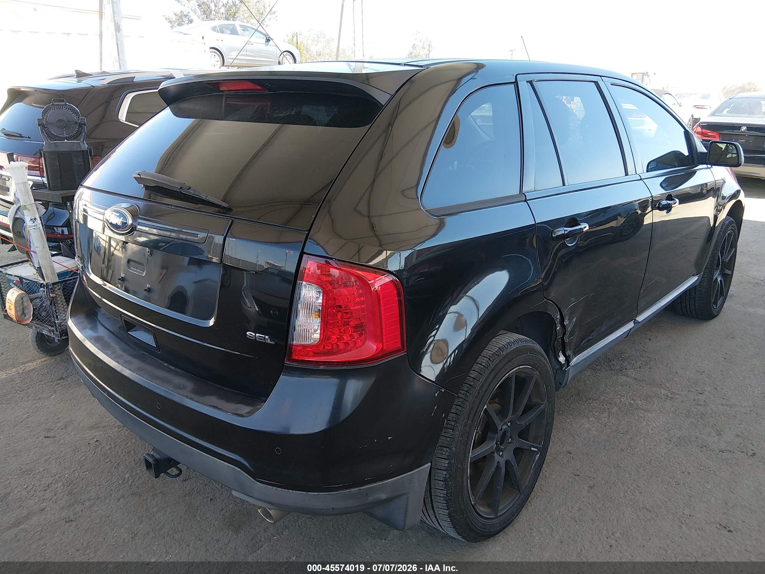 2012 Ford Edge Sel Черный vin: 2FMDK3JC8CBA49807
