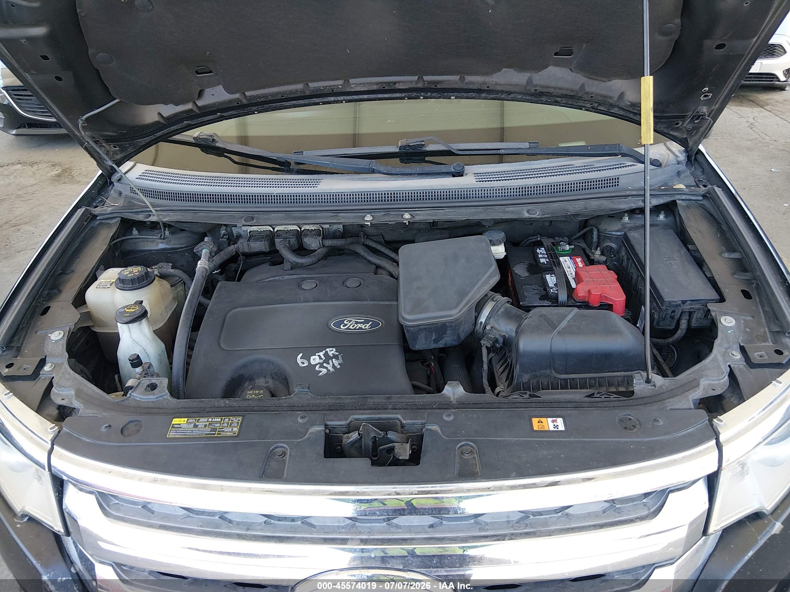 2012 Ford Edge Sel Черный vin: 2FMDK3JC8CBA49807
