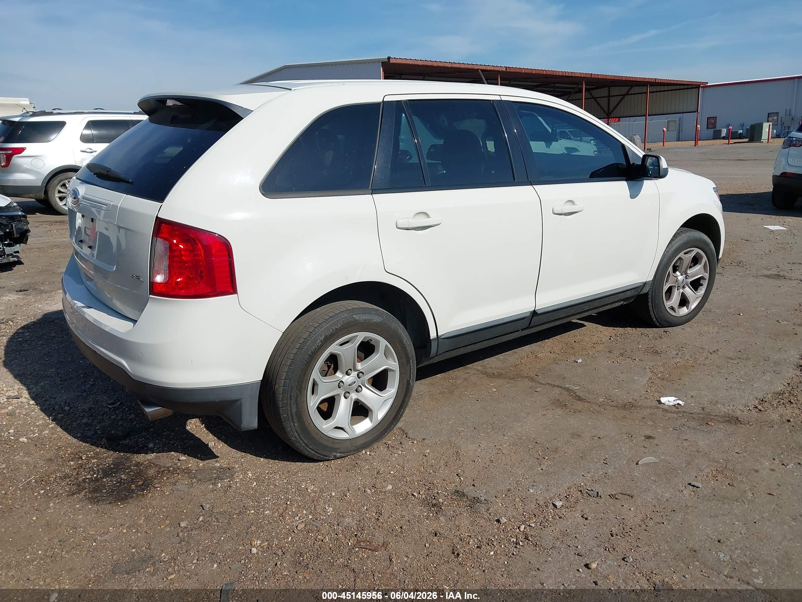 2013 Ford Edge Sel White vin: 2FMDK3JC8DBA32524